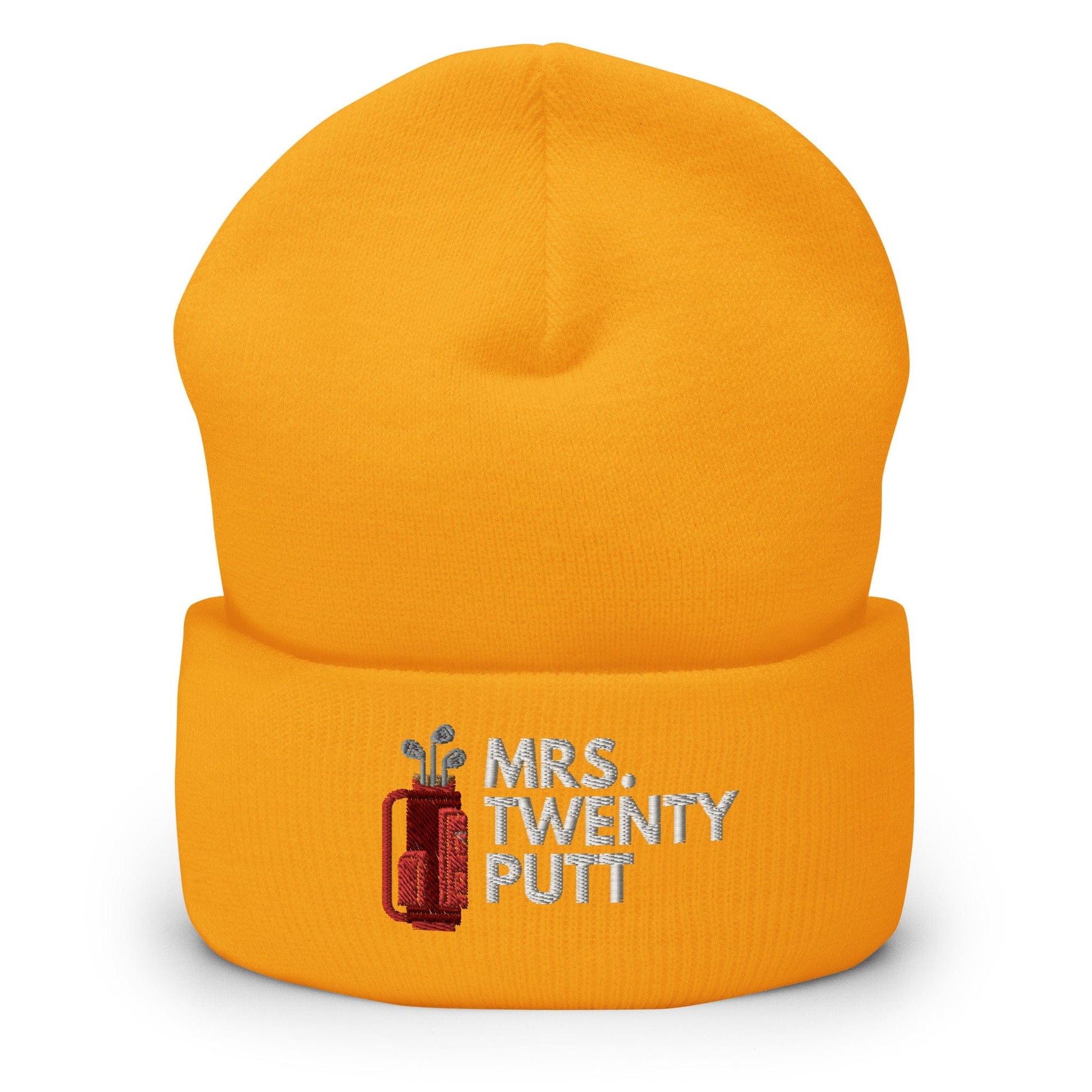 Funny Golfer Gifts  Beanie Gold Mrs. Twenty Putt Beanie