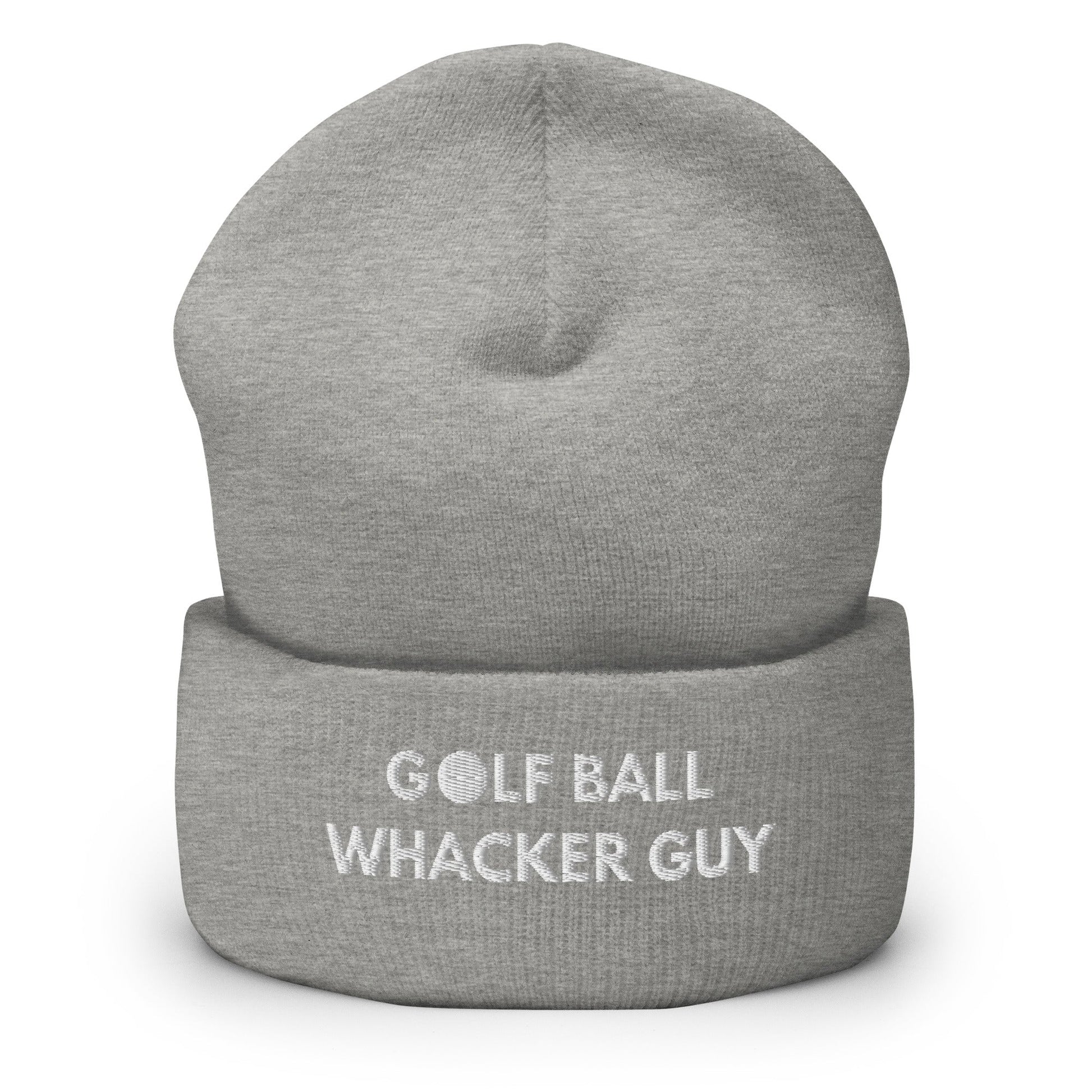 Funny Golfer Gifts  Beanie Heather Grey Golf Ball Whacker Guy Hat Beanie