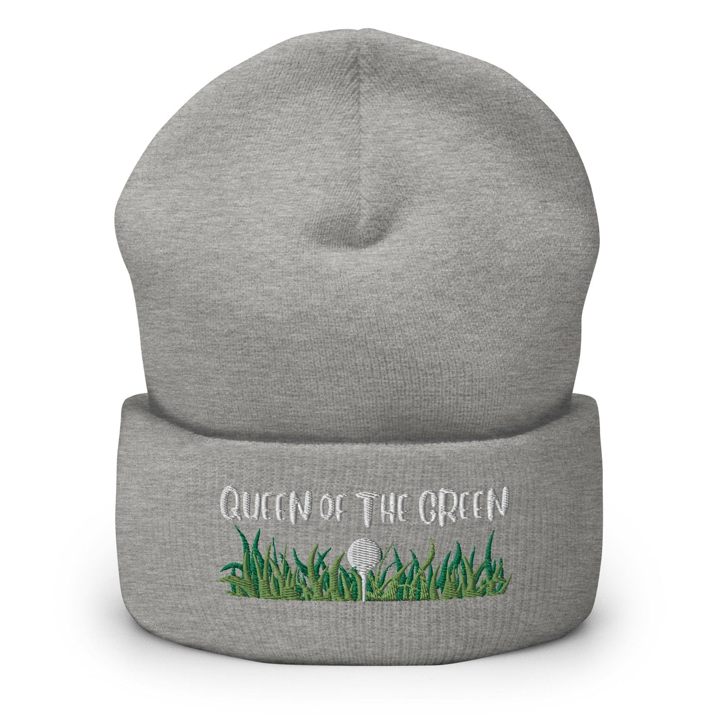 Funny Golfer Gifts  Beanie Heather Grey Queen Of The Green Beanie