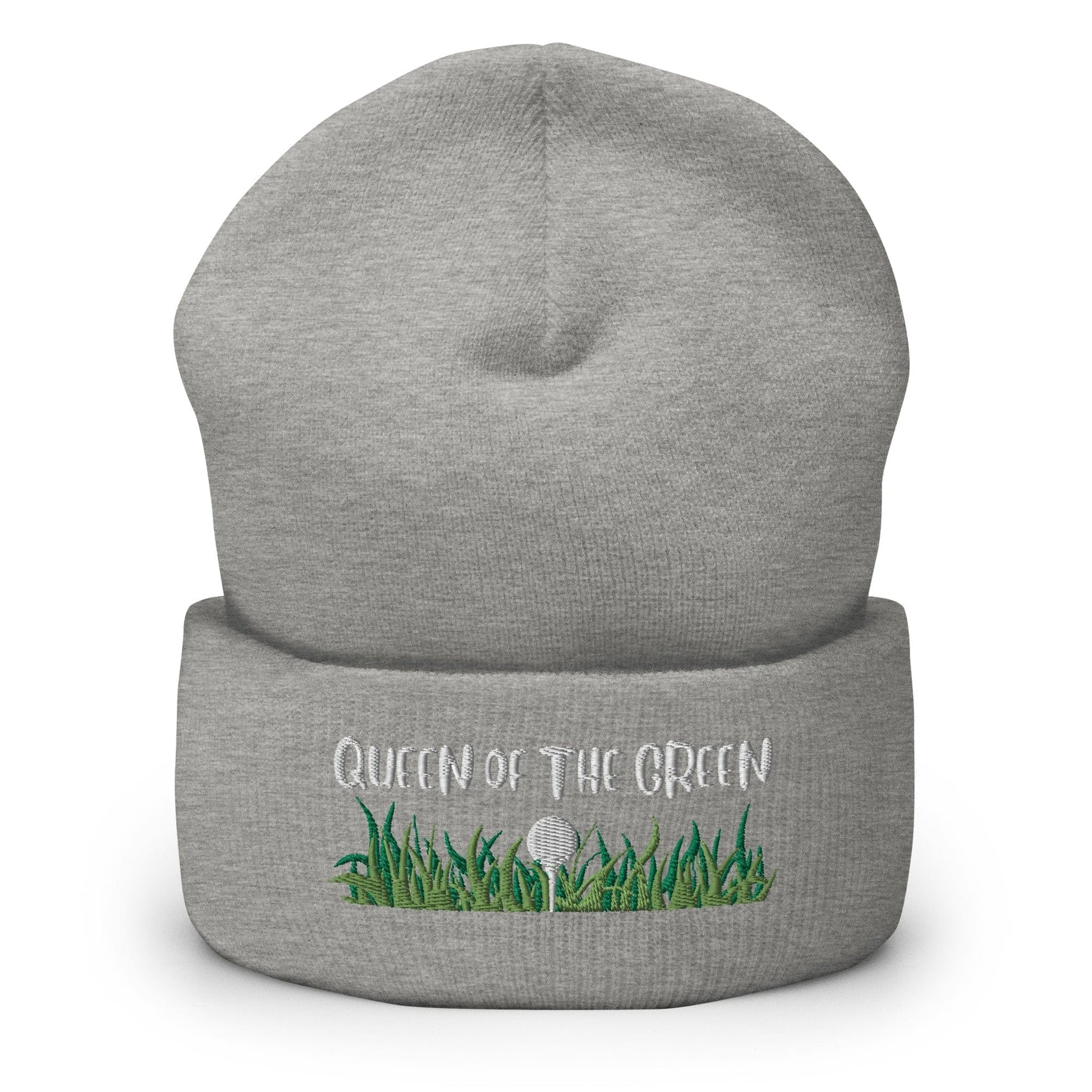 Funny Golfer Gifts  Beanie Heather Grey Queen Of The Green Beanie