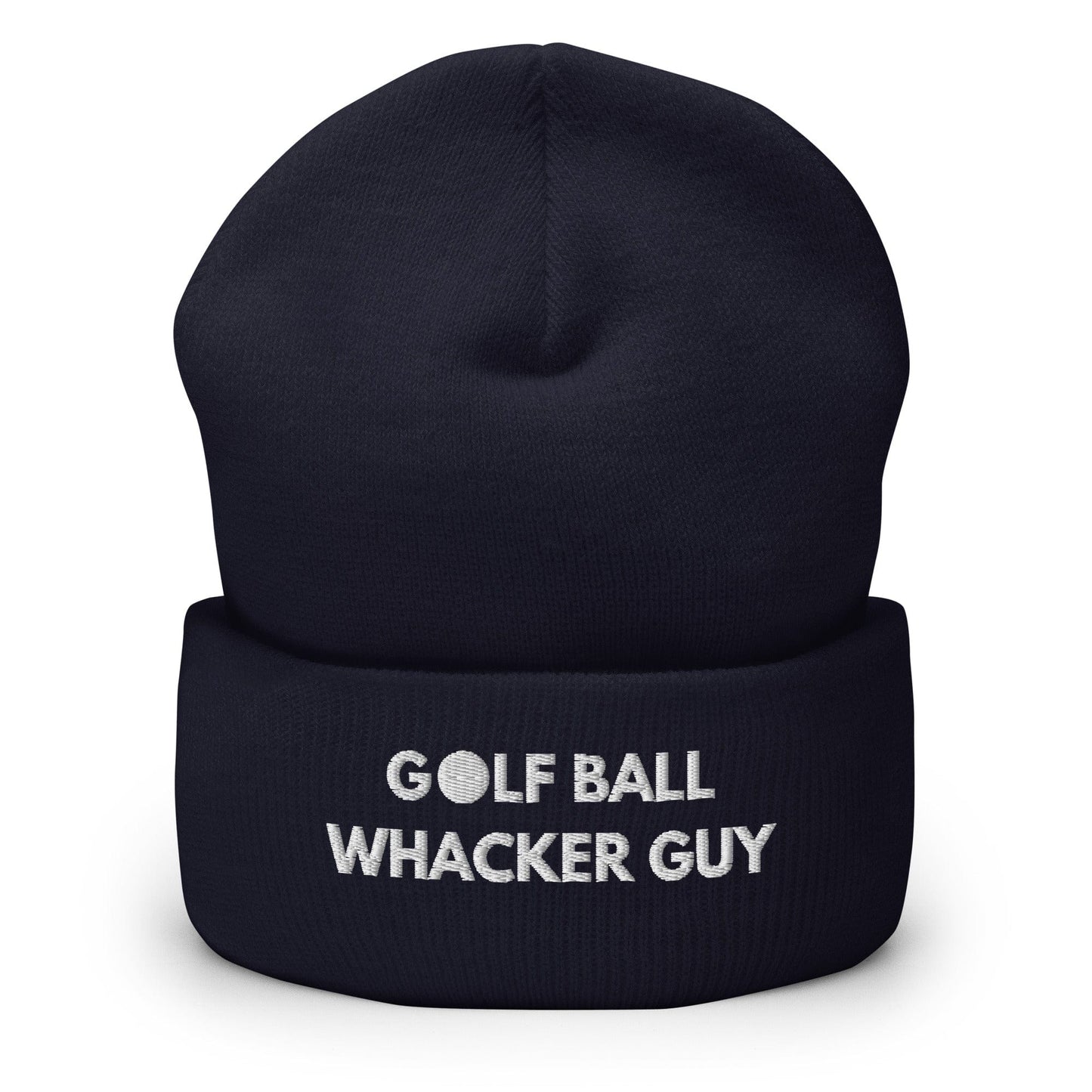 Funny Golfer Gifts  Beanie Navy Golf Ball Whacker Guy Hat Beanie