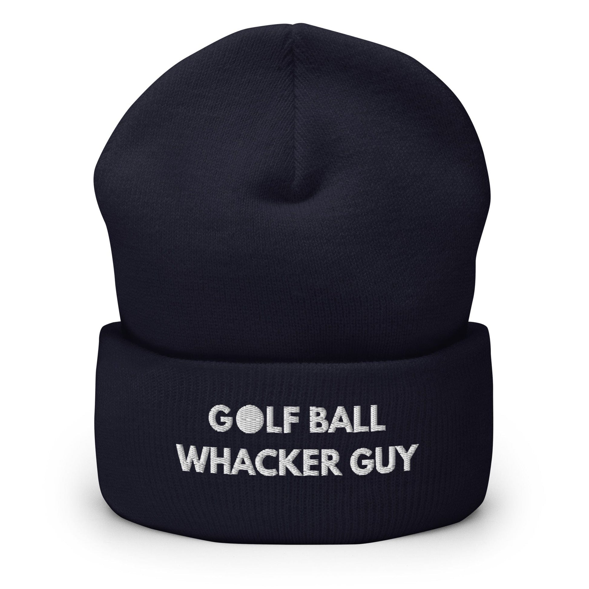 Funny Golfer Gifts  Beanie Navy Golf Ball Whacker Guy Hat Beanie