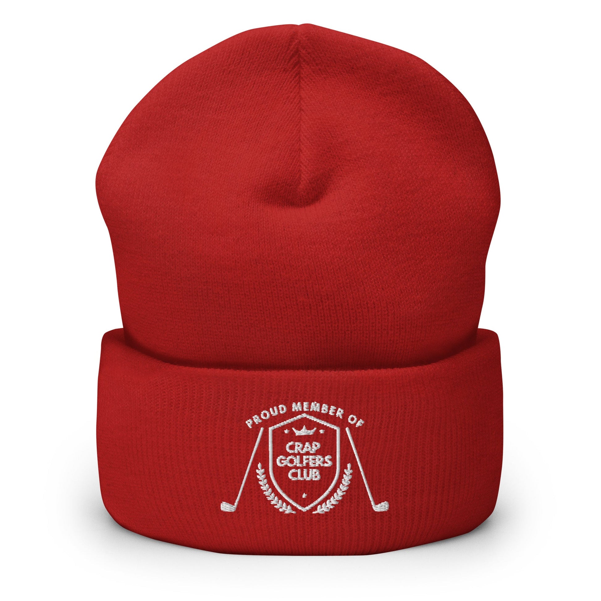 Funny Golfer Gifts  Beanie Red Crap Golfers Club Beanie