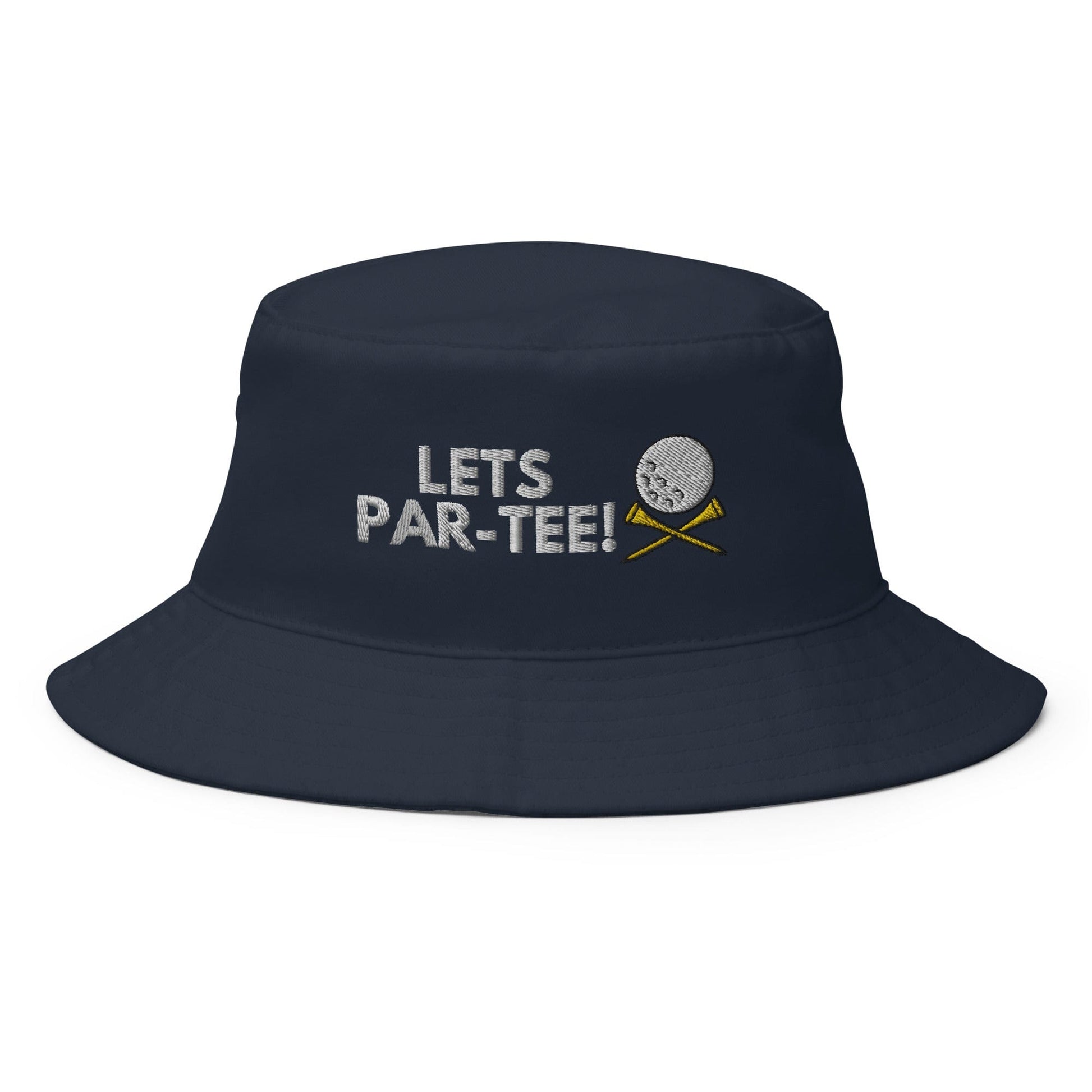 Funny Golfer Gifts  Bucket Hat Navy Lets Par-Tee Hat Bucket Hat