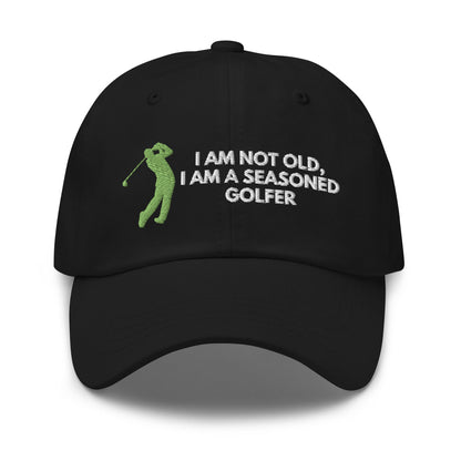 Funny Golfer Gifts  Dad Cap Black Im Not Old I Am A Seasoned Golfer Hat Cap