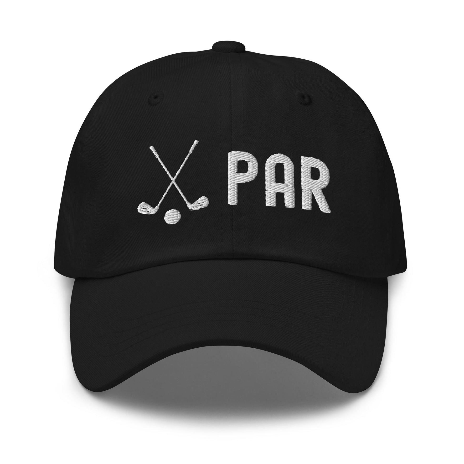 Funny Golfer Gifts  Dad Cap Black Par Golf Club Golfball Hat Cap