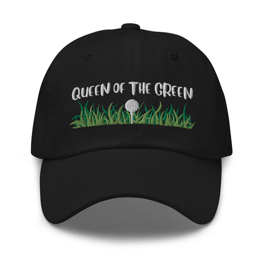Funny Golfer Gifts  Dad Cap Black Queen Of The Green Cap