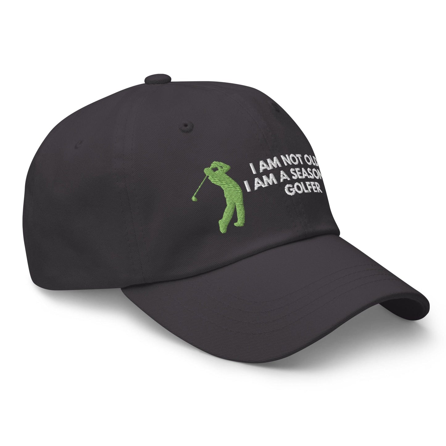 Funny Golfer Gifts  Dad Cap Dark Grey Im Not Old I Am A Seasoned Golfer Hat Cap