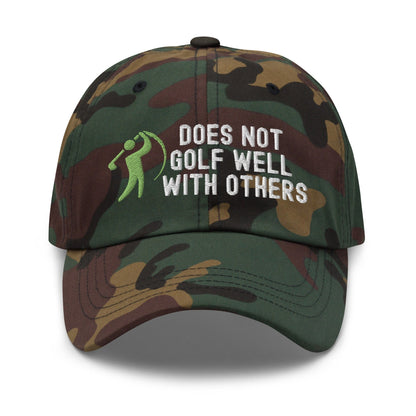 Funny Golfer Gifts  Dad Cap Does Not Golf Well With Others Cap