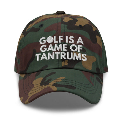 Funny Golfer Gifts  Dad Cap Golf Is A Game Of Tantrums Hat Cap