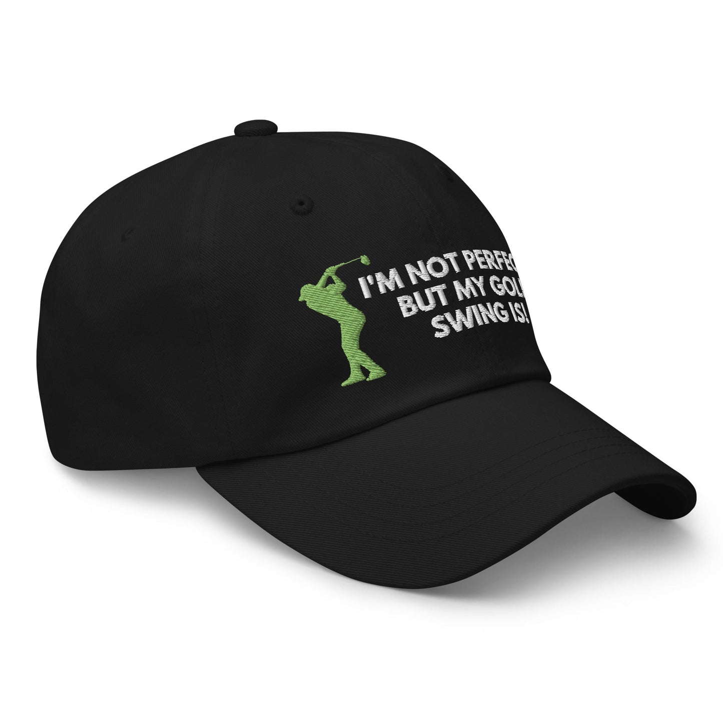 Funny Golfer Gifts  Dad Cap I'm Not Perfect But My Golf Swing Is Hat Cap