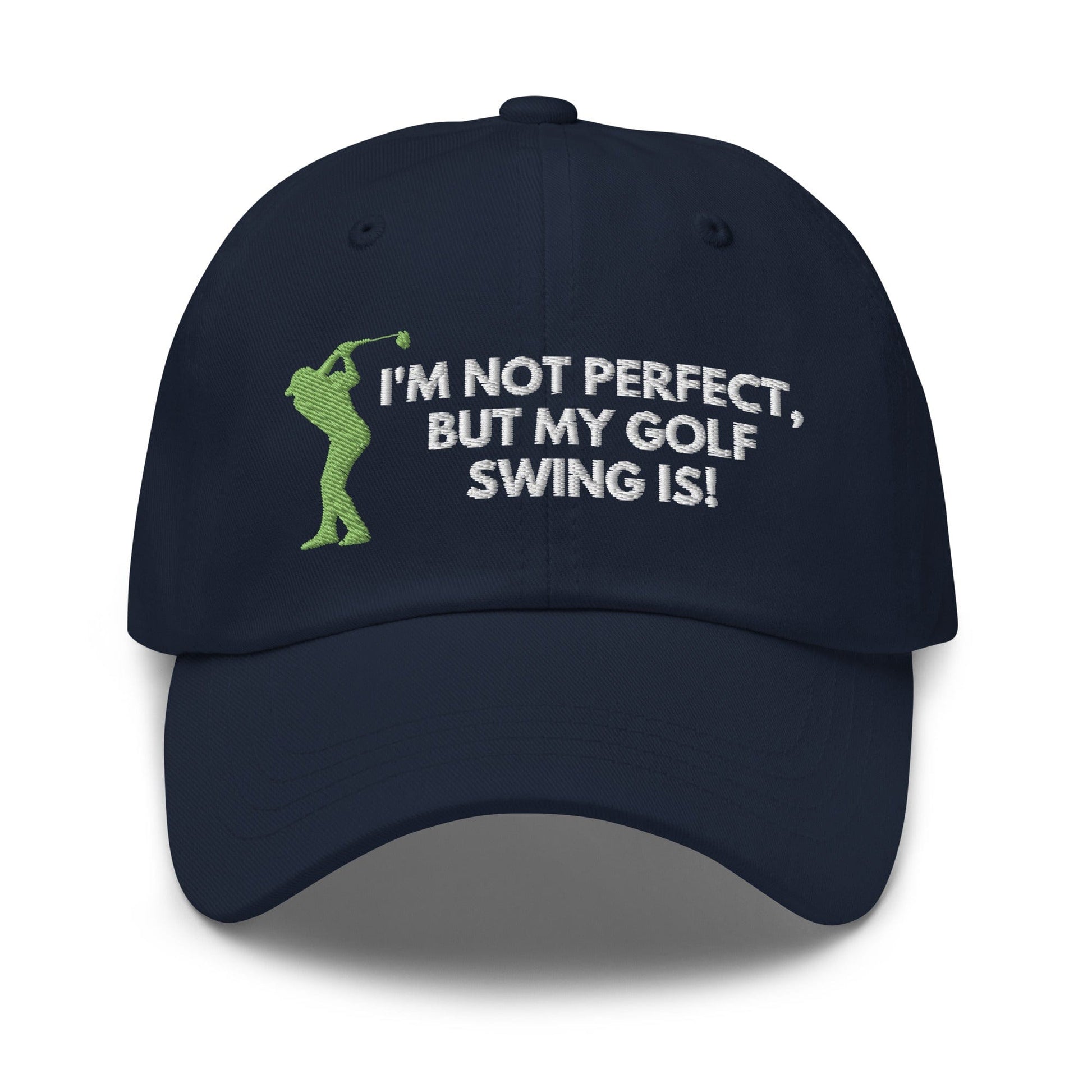 Funny Golfer Gifts  Dad Cap I'm Not Perfect But My Golf Swing Is Hat Cap