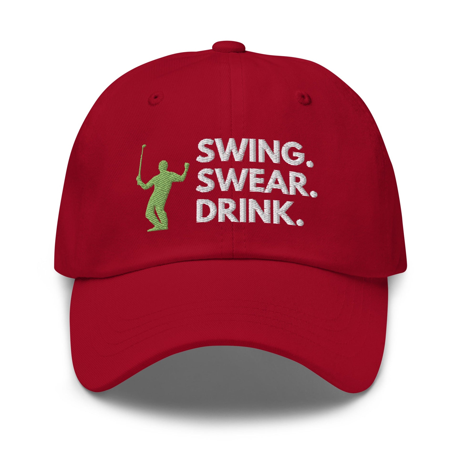 Funny Golfer Gifts  Dad Cap Swing. Swear. Drink Cap