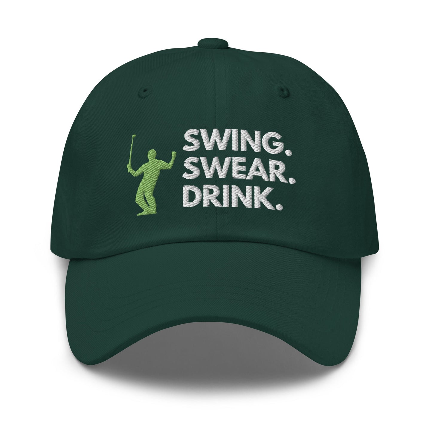 Funny Golfer Gifts  Dad Cap Swing. Swear. Drink Cap