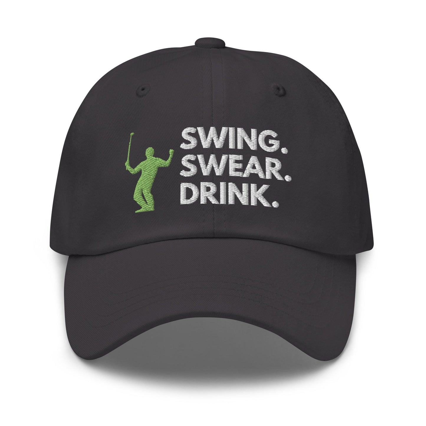 Funny Golfer Gifts  Dad Cap Swing. Swear. Drink Cap