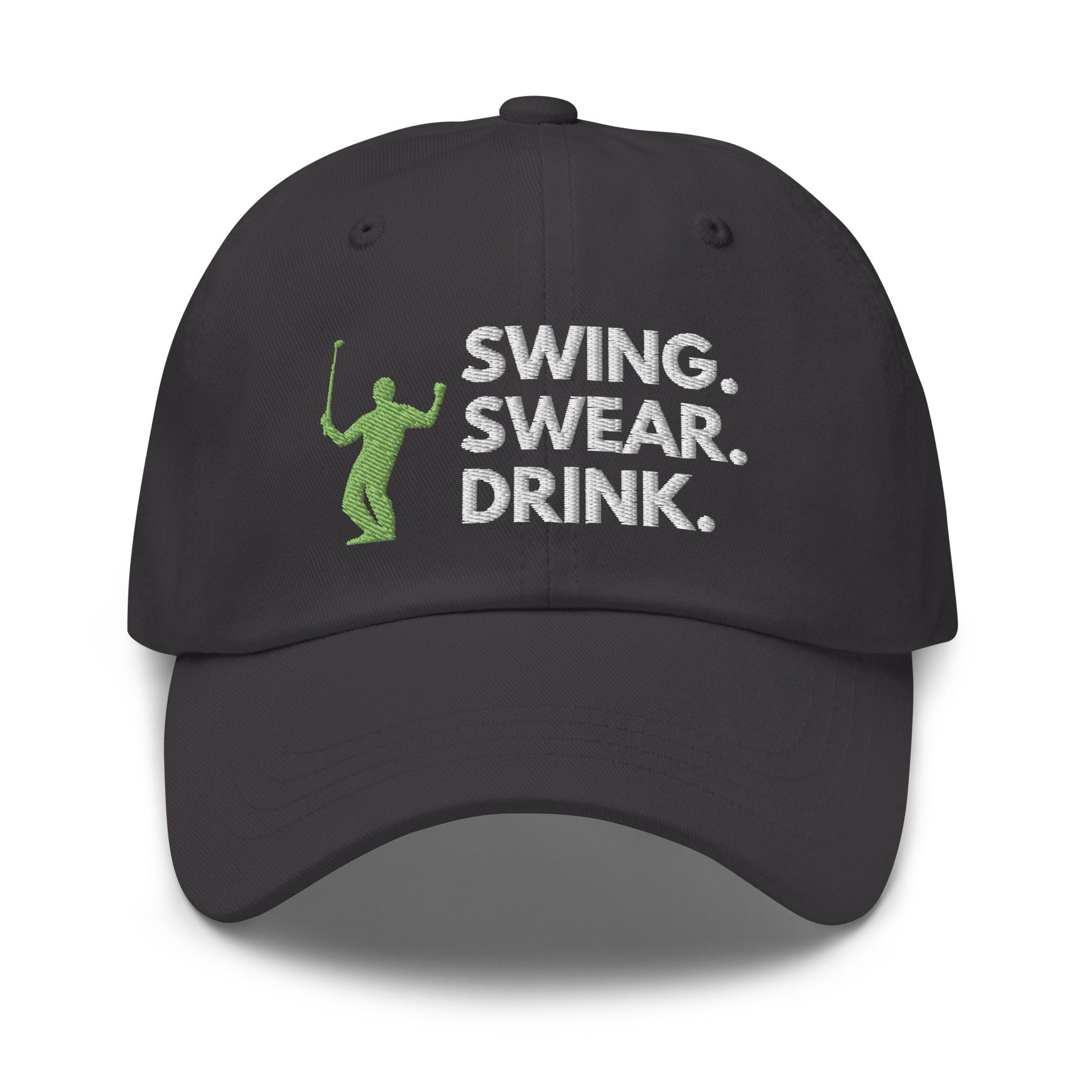 Funny Golfer Gifts  Dad Cap Swing. Swear. Drink Cap