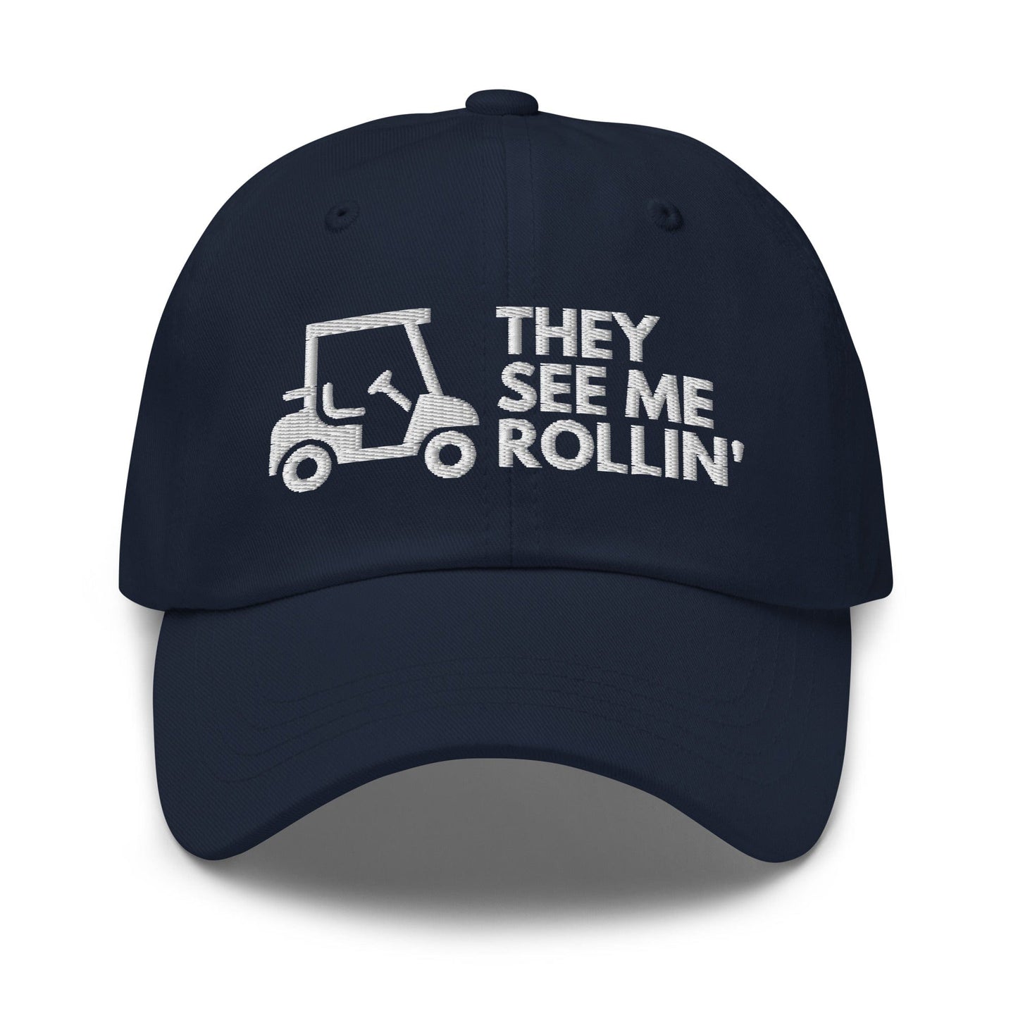 Funny Golfer Gifts  Dad Cap They See Me Rollin Golfcart Hat Cap