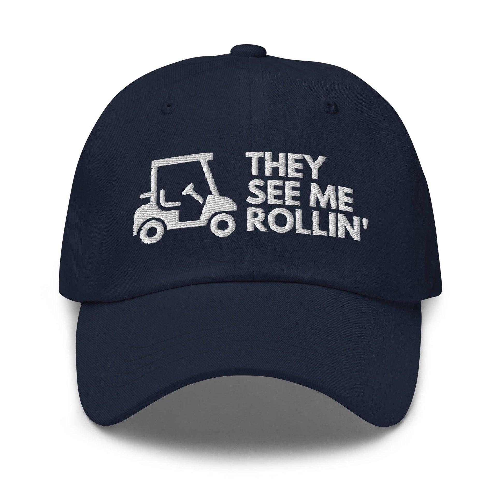 Funny Golfer Gifts  Dad Cap They See Me Rollin Golfcart Hat Cap