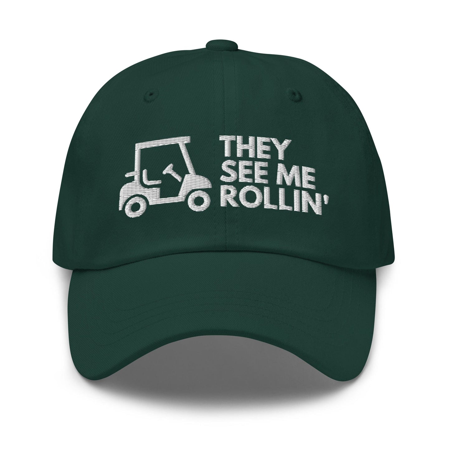 Funny Golfer Gifts  Dad Cap They See Me Rollin Golfcart Hat Cap
