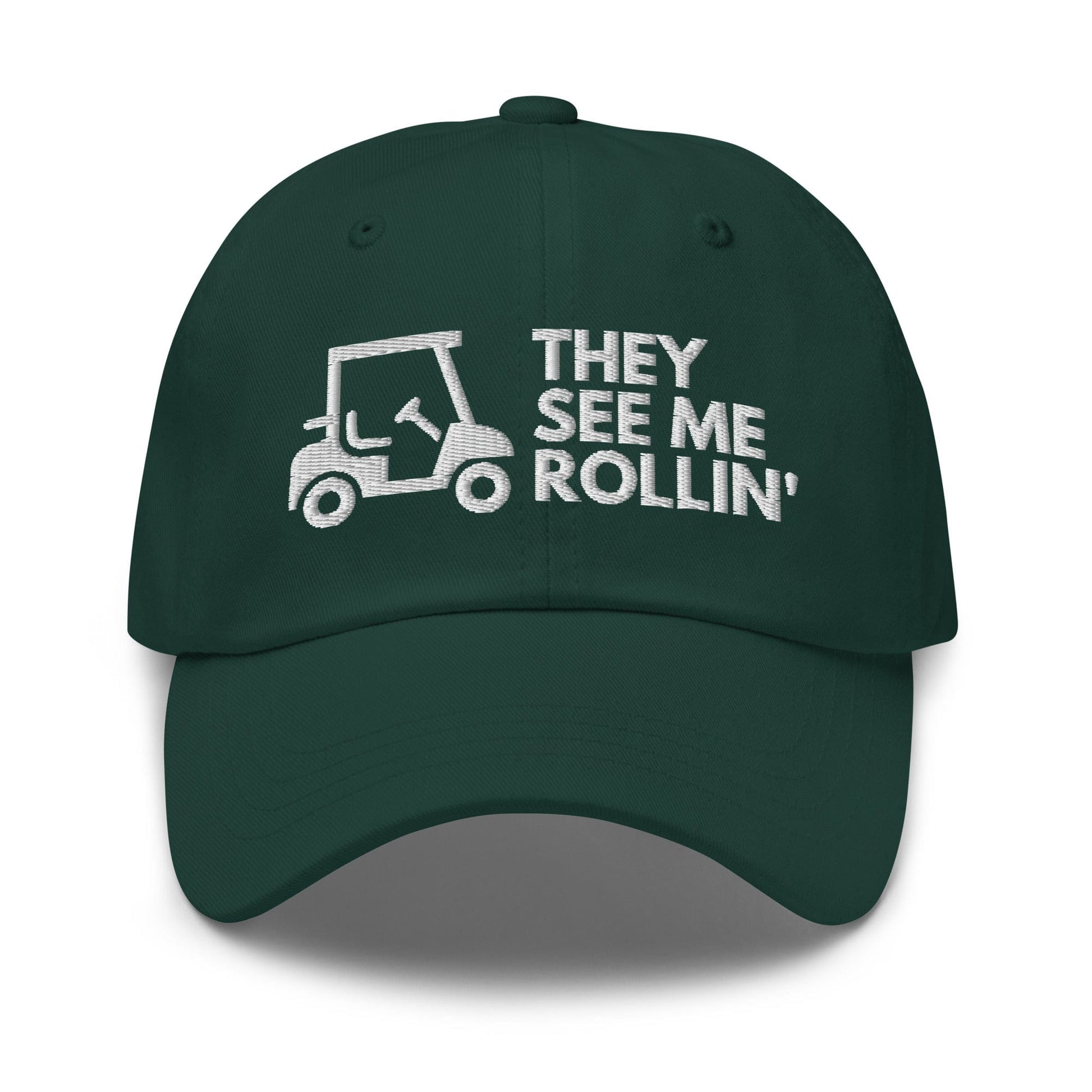Funny Golfer Gifts  Dad Cap They See Me Rollin Golfcart Hat Cap