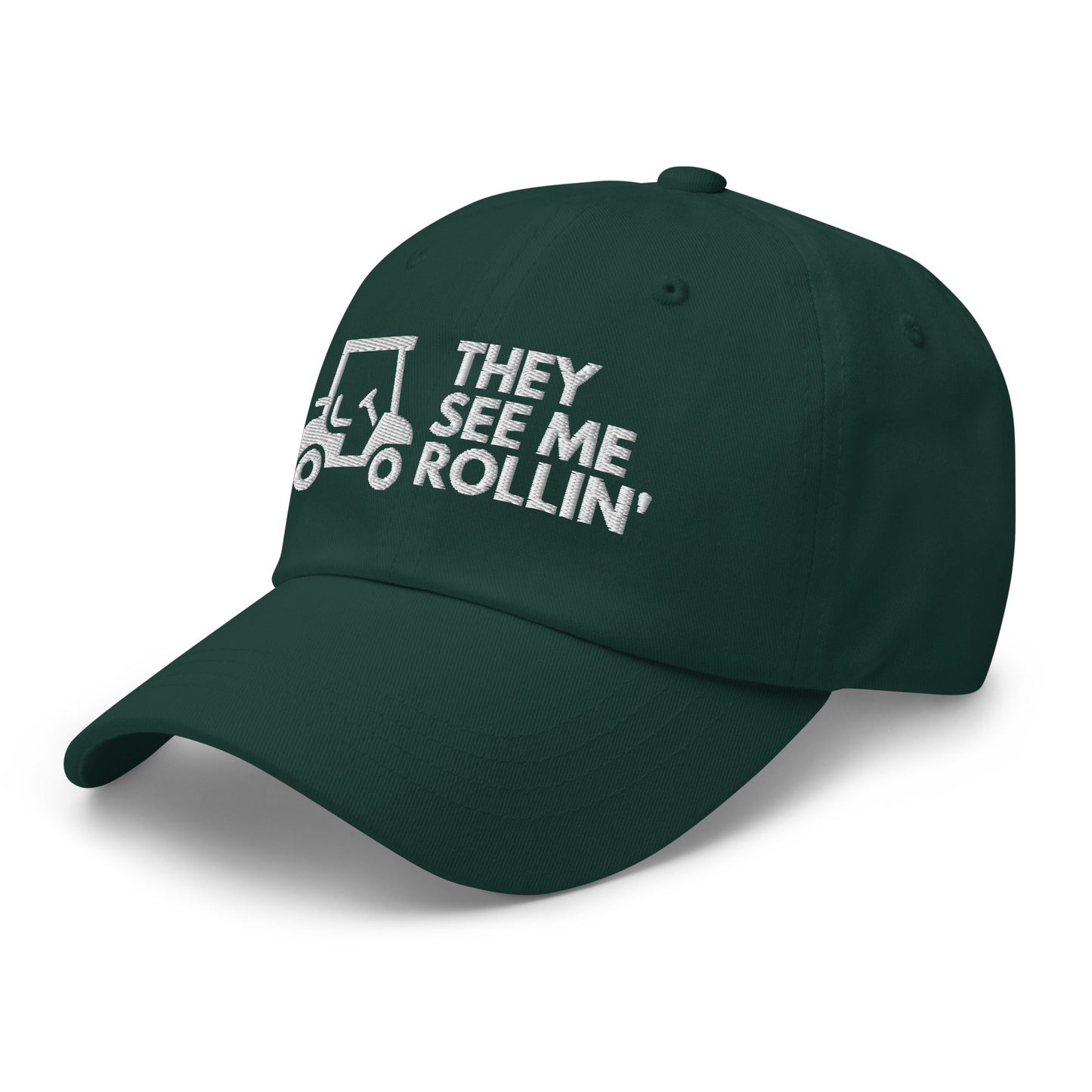 Funny Golfer Gifts  Dad Cap They See Me Rollin Golfcart Hat Cap