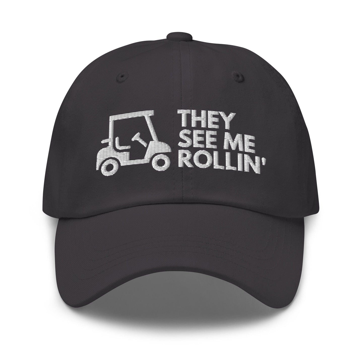 Funny Golfer Gifts  Dad Cap They See Me Rollin Golfcart Hat Cap