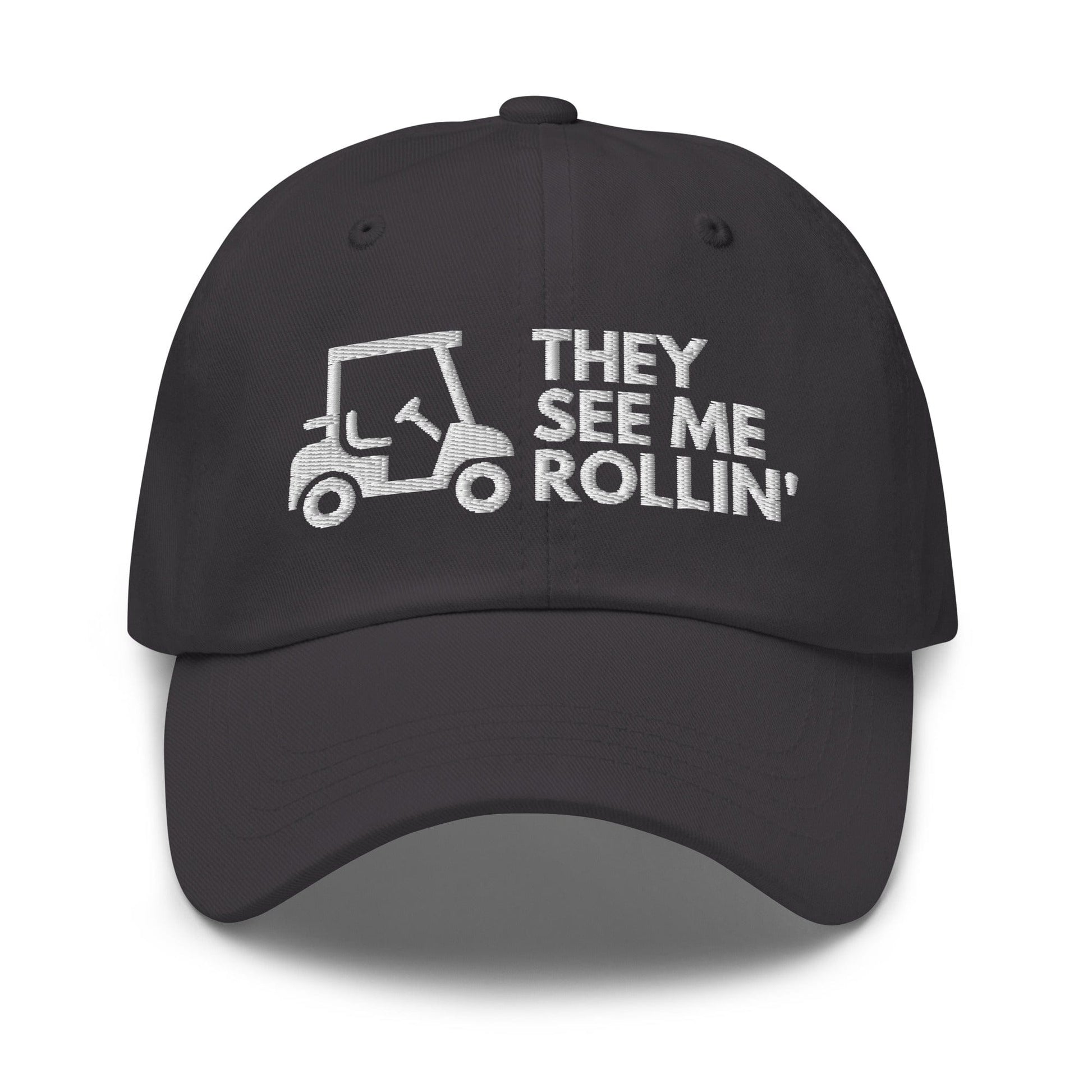 Funny Golfer Gifts  Dad Cap They See Me Rollin Golfcart Hat Cap