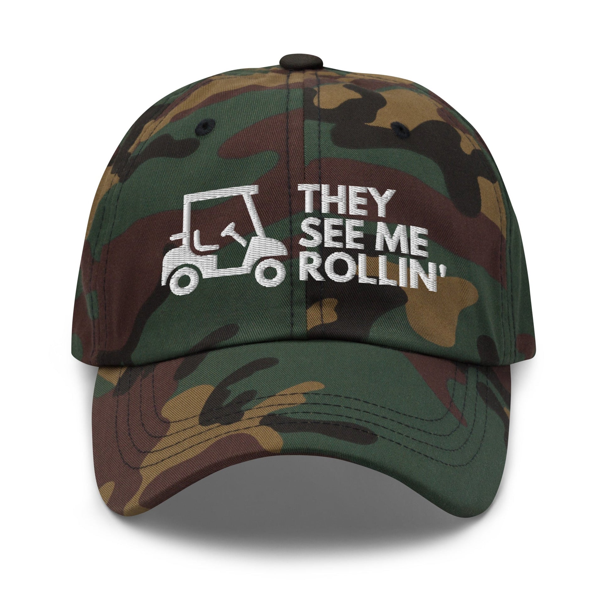 Funny Golfer Gifts  Dad Cap They See Me Rollin Golfcart Hat Cap