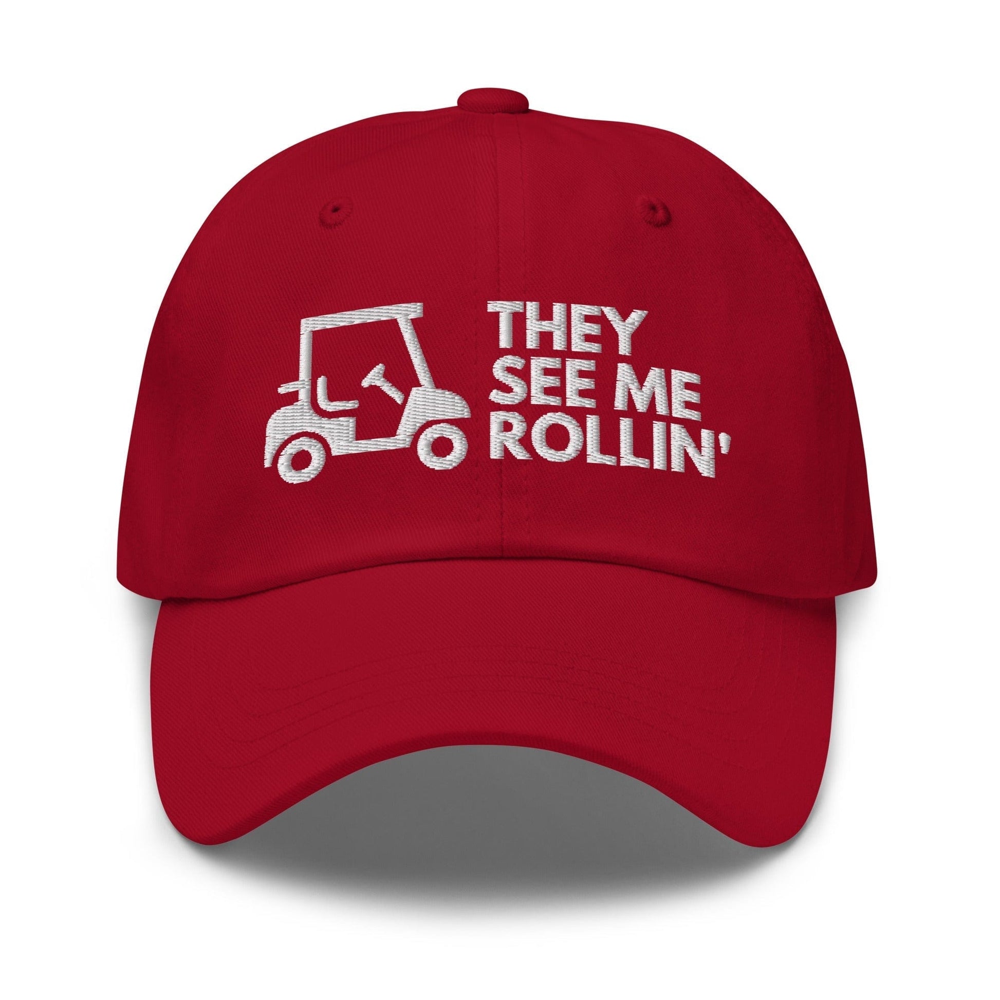 Funny Golfer Gifts  Dad Cap They See Me Rollin Golfcart Hat Cap