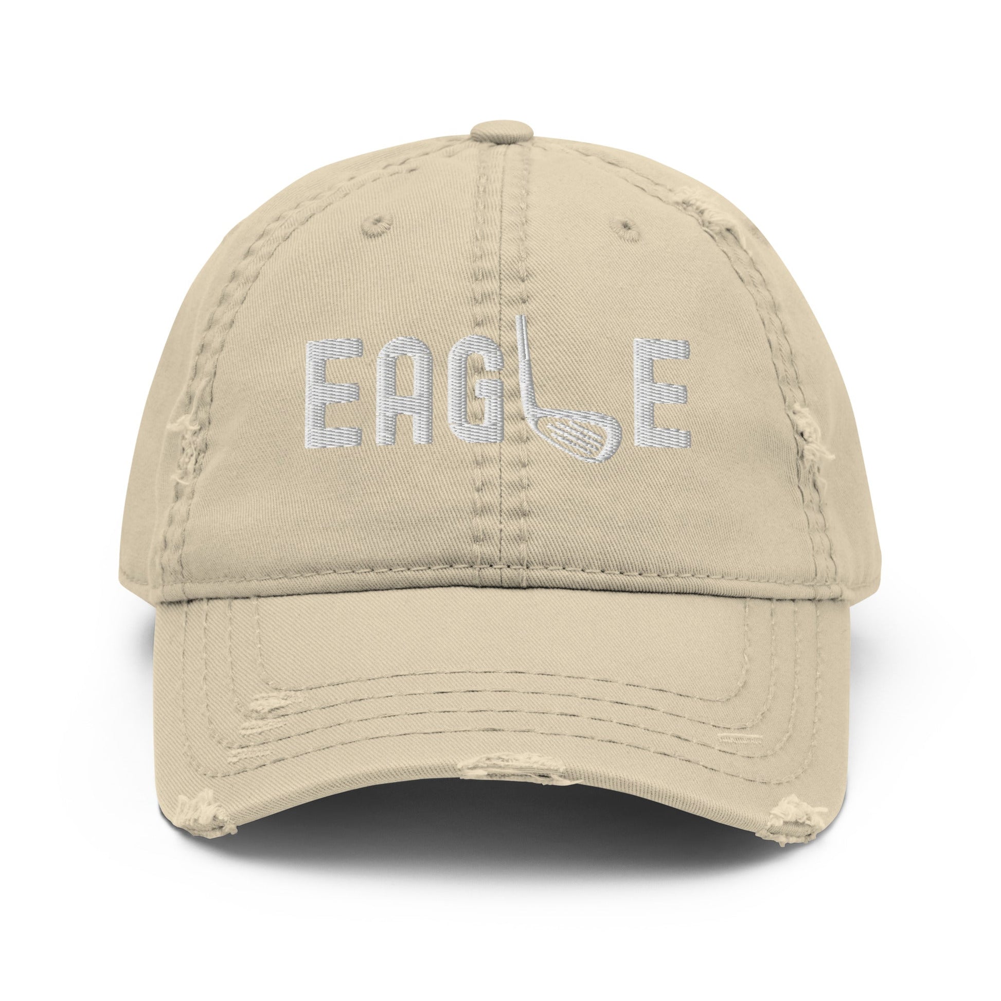 Funny Golfer Gifts  Distressed Cap Khaki Eagle Hat Distressed Hat