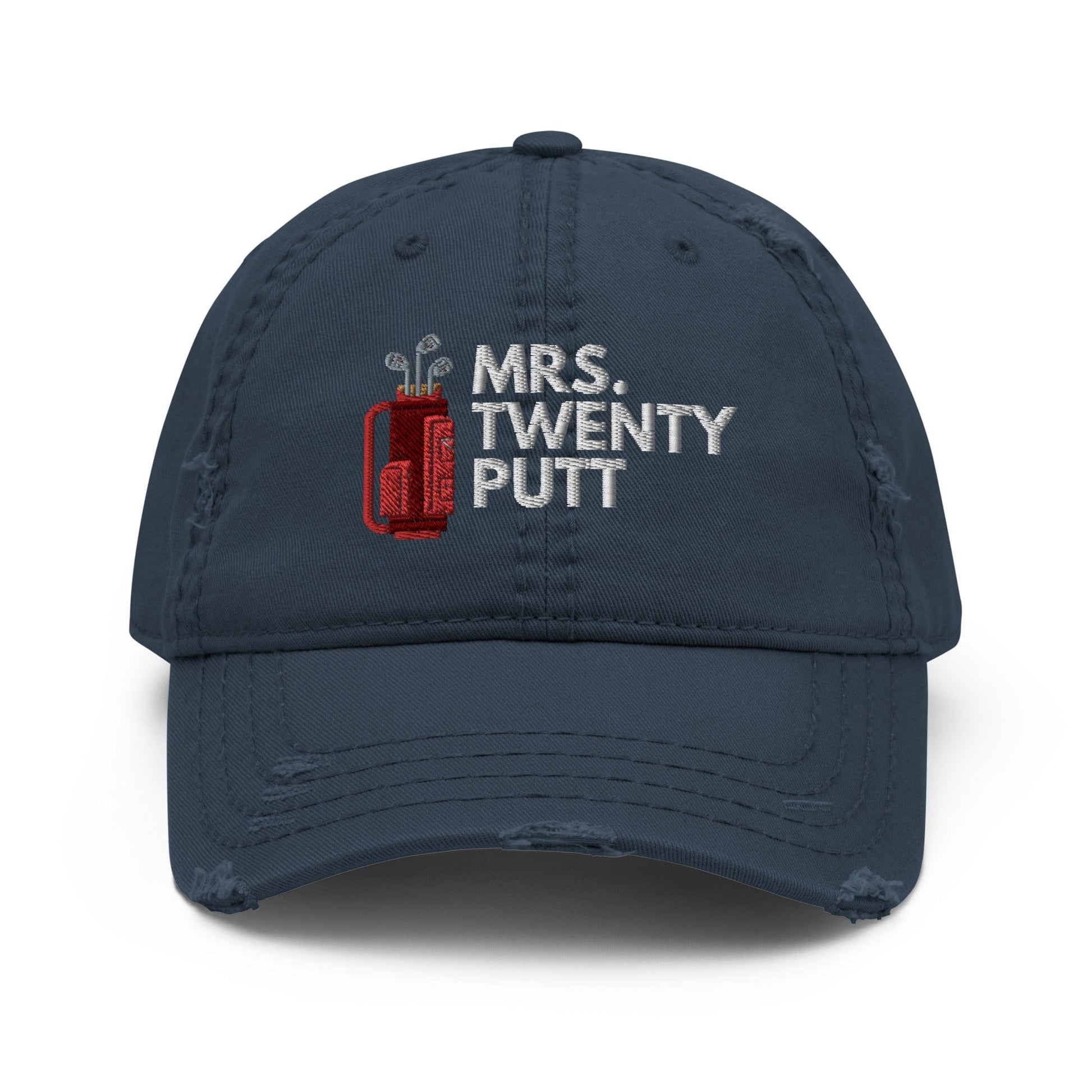 Funny Golfer Gifts  Distressed Cap Navy Mrs. Twenty Putt Distressed Hat