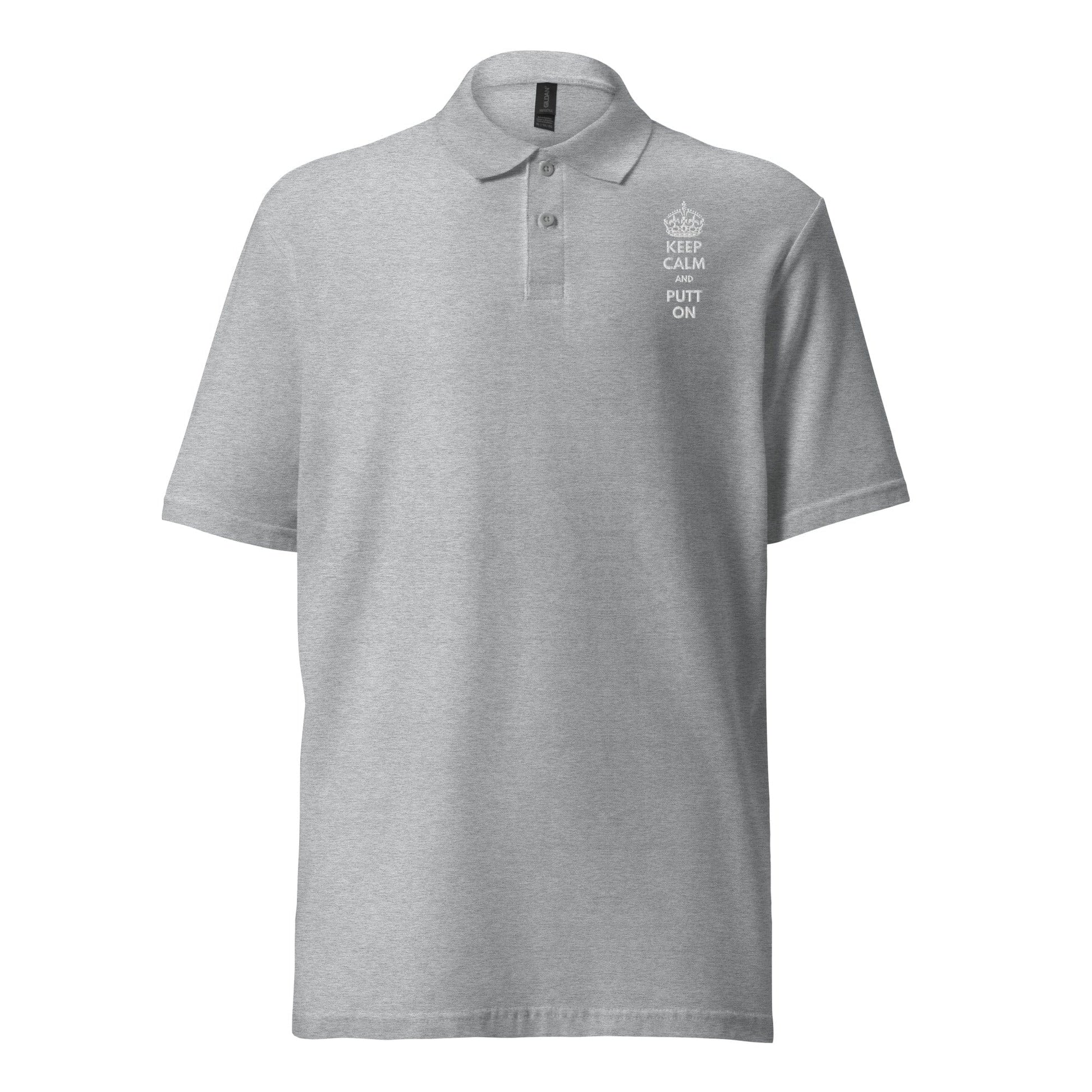 Funny Golfer Gifts  Polo Shirt Sport Grey / S Keep Calm and Putt On Unisex Pique Polo Shirt