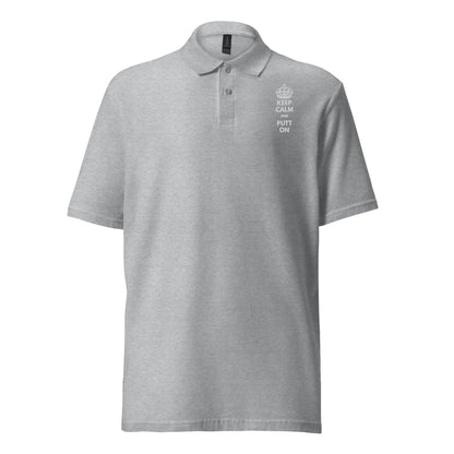 Funny Golfer Gifts  Polo Shirt Sport Grey / S Keep Calm and Putt On Unisex Pique Polo Shirt
