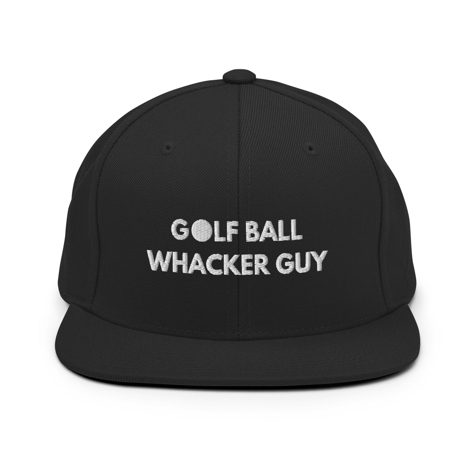Funny Golfer Gifts  Snapback Hat Black Golf Ball Whacker Guy Hat Snapback Hat