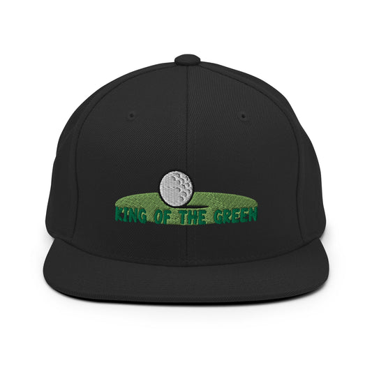 Funny Golfer Gifts  Snapback Hat Black King of the Green Snapback Hat