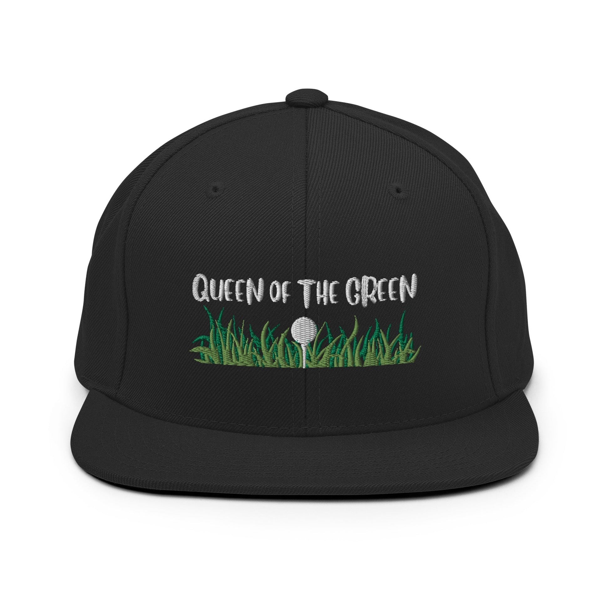 Funny Golfer Gifts  Snapback Hat Black Queen Of The Green Snapback Hat