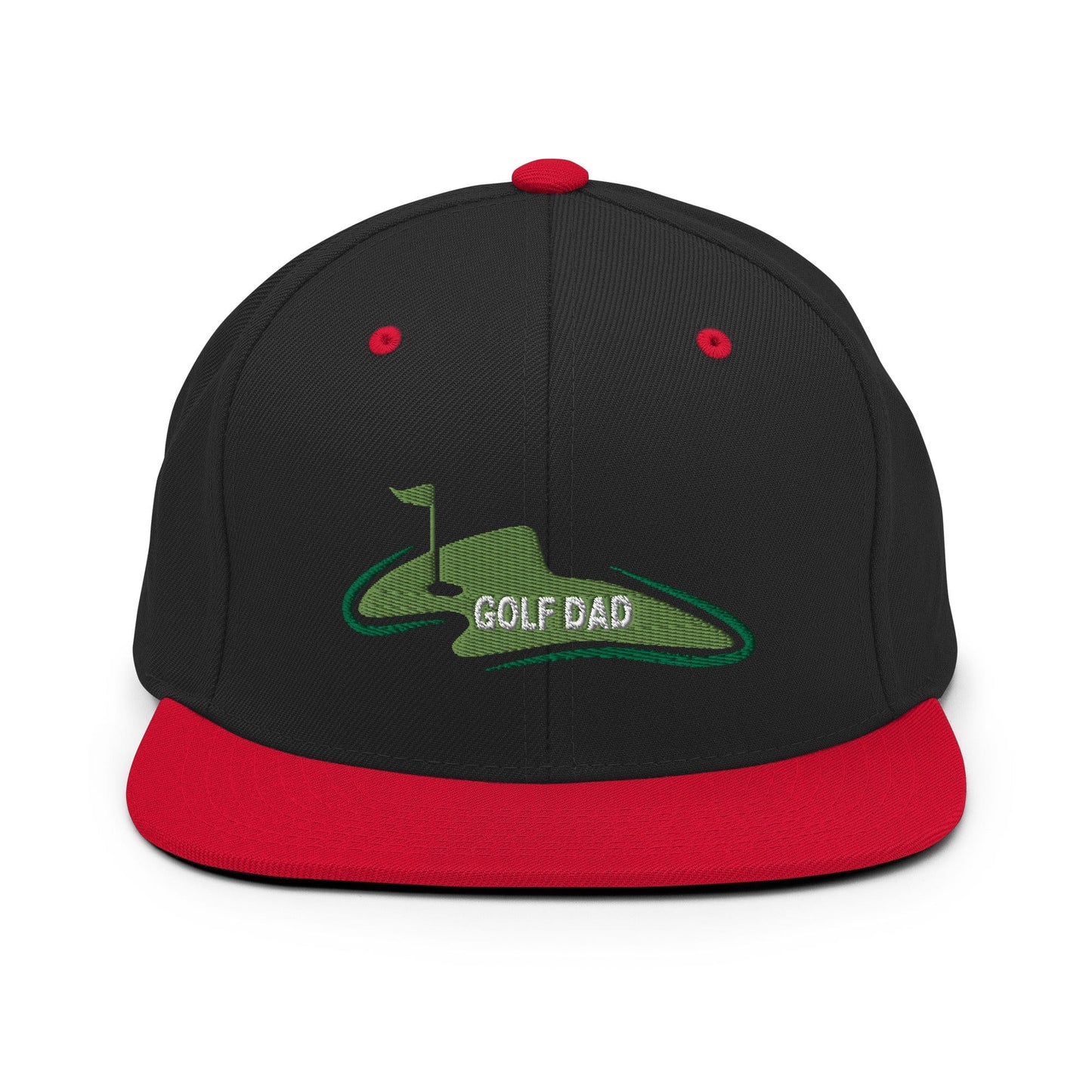 Funny Golfer Gifts  Snapback Hat Black/ Red Golf Dad Snapback Hat