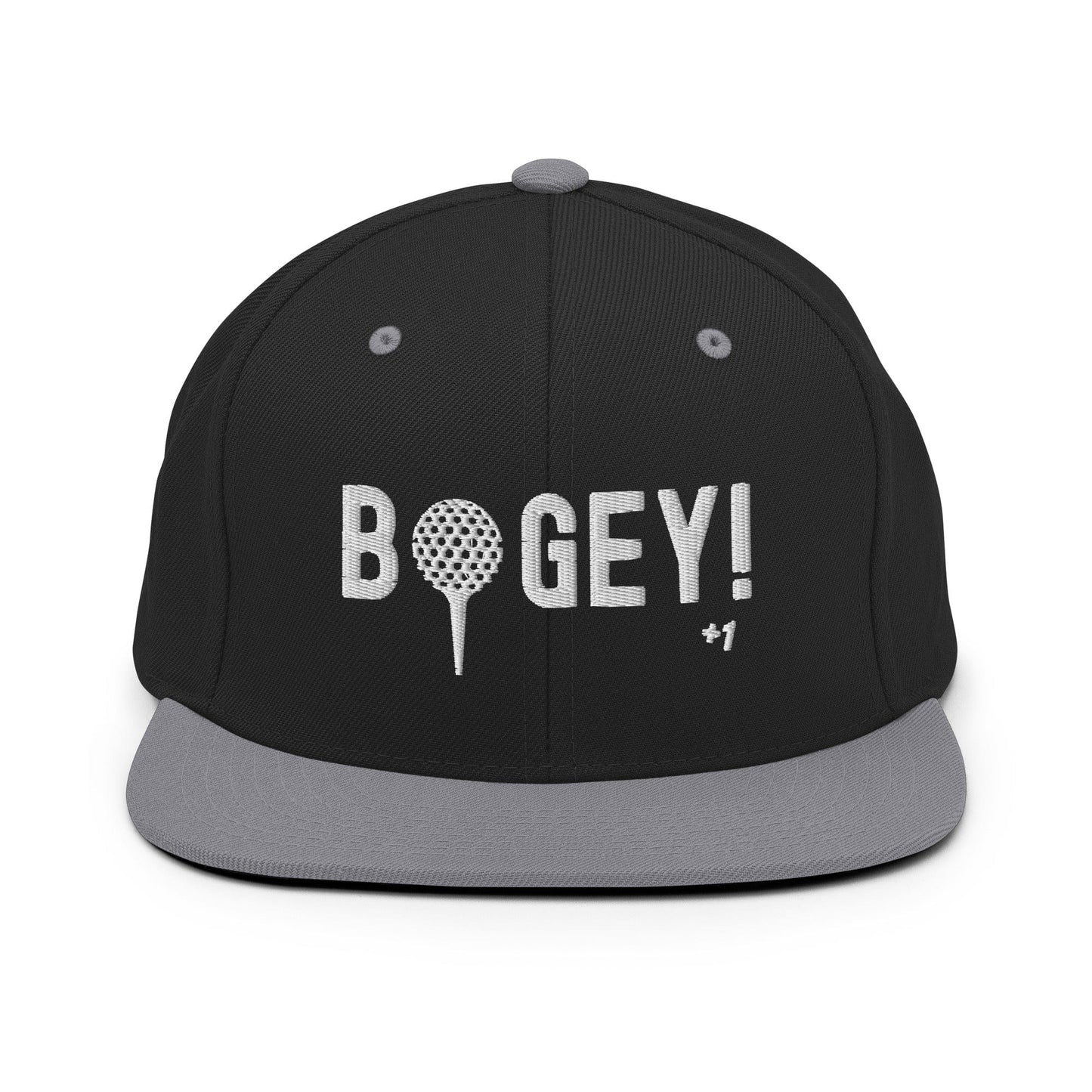 Funny Golfer Gifts  Snapback Hat Black/ Silver Bogey Hat Snapback Hat