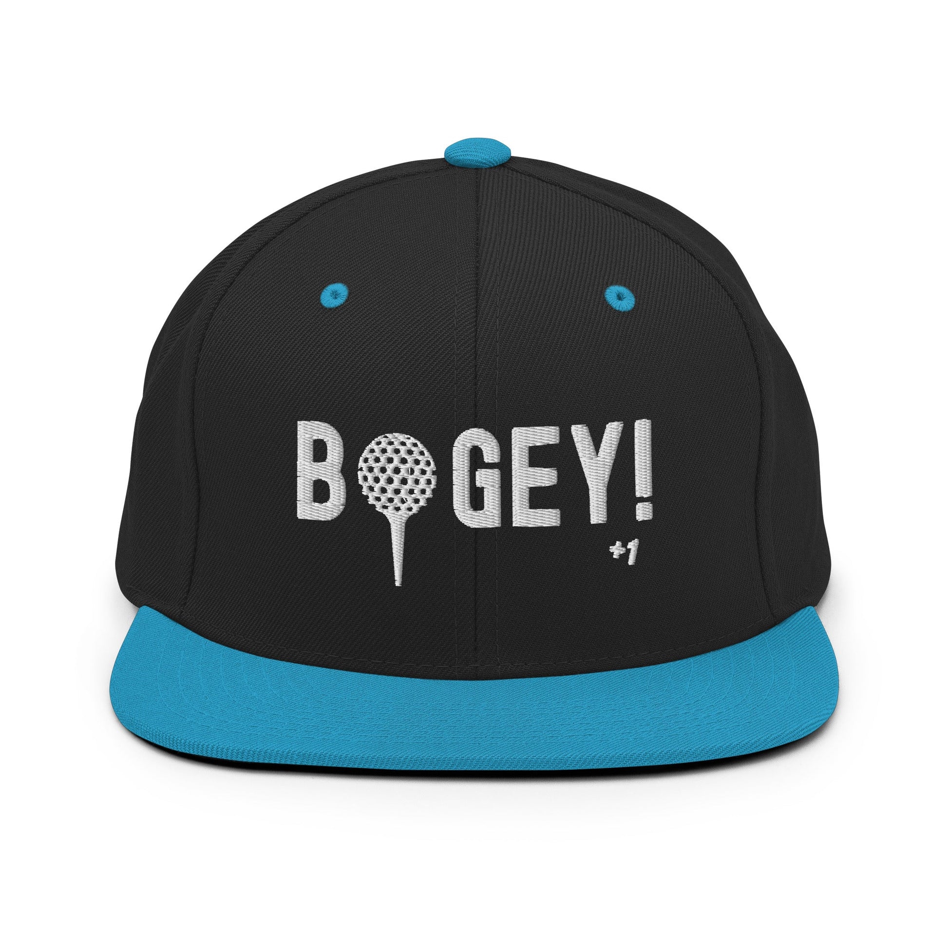 Funny Golfer Gifts  Snapback Hat Black/ Teal Bogey Hat Snapback Hat
