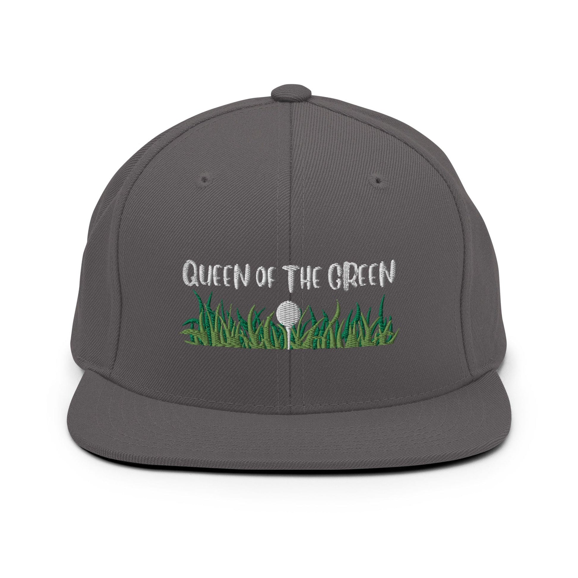 Funny Golfer Gifts  Snapback Hat Dark Grey Queen Of The Green Snapback Hat