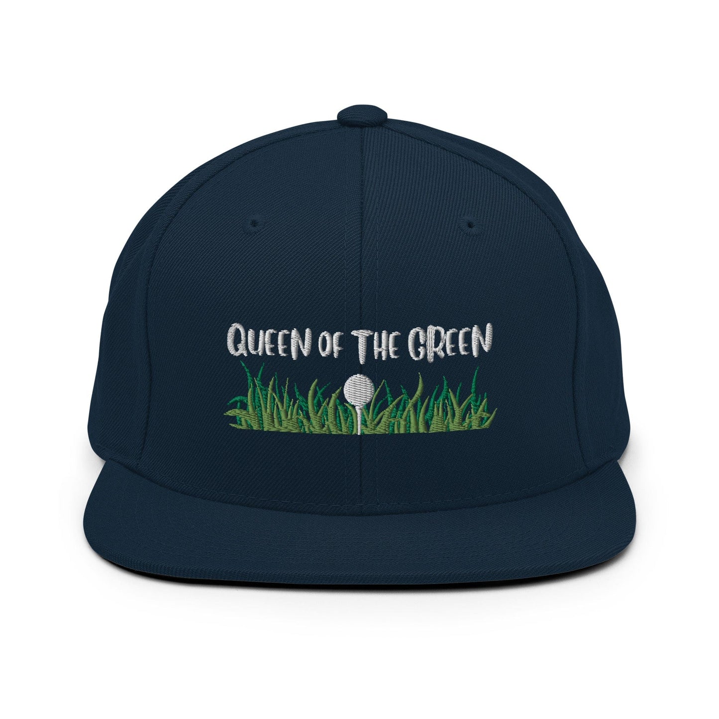 Funny Golfer Gifts  Snapback Hat Dark Navy Queen Of The Green Snapback Hat