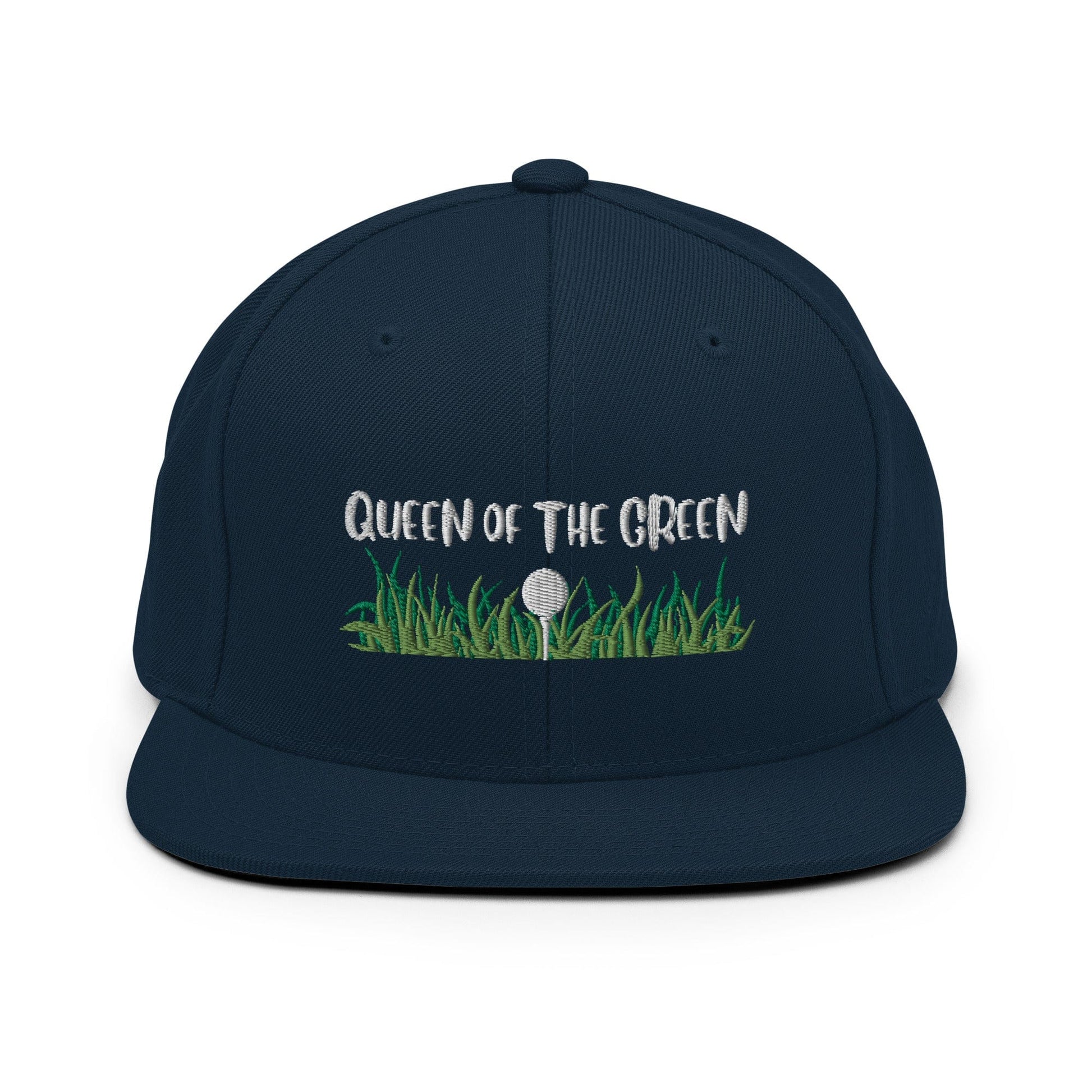 Funny Golfer Gifts  Snapback Hat Dark Navy Queen Of The Green Snapback Hat