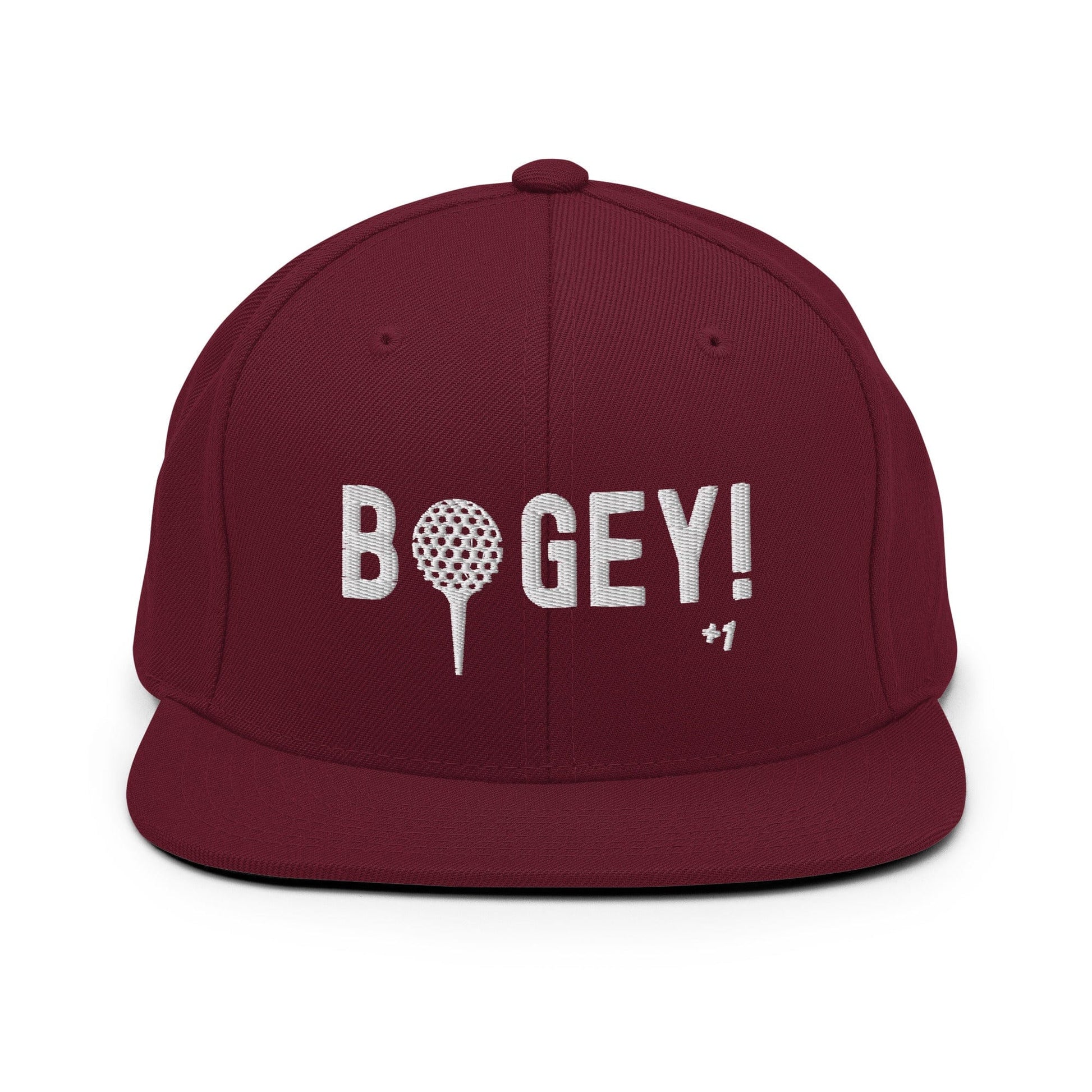 Funny Golfer Gifts  Snapback Hat Maroon Bogey Hat Snapback Hat