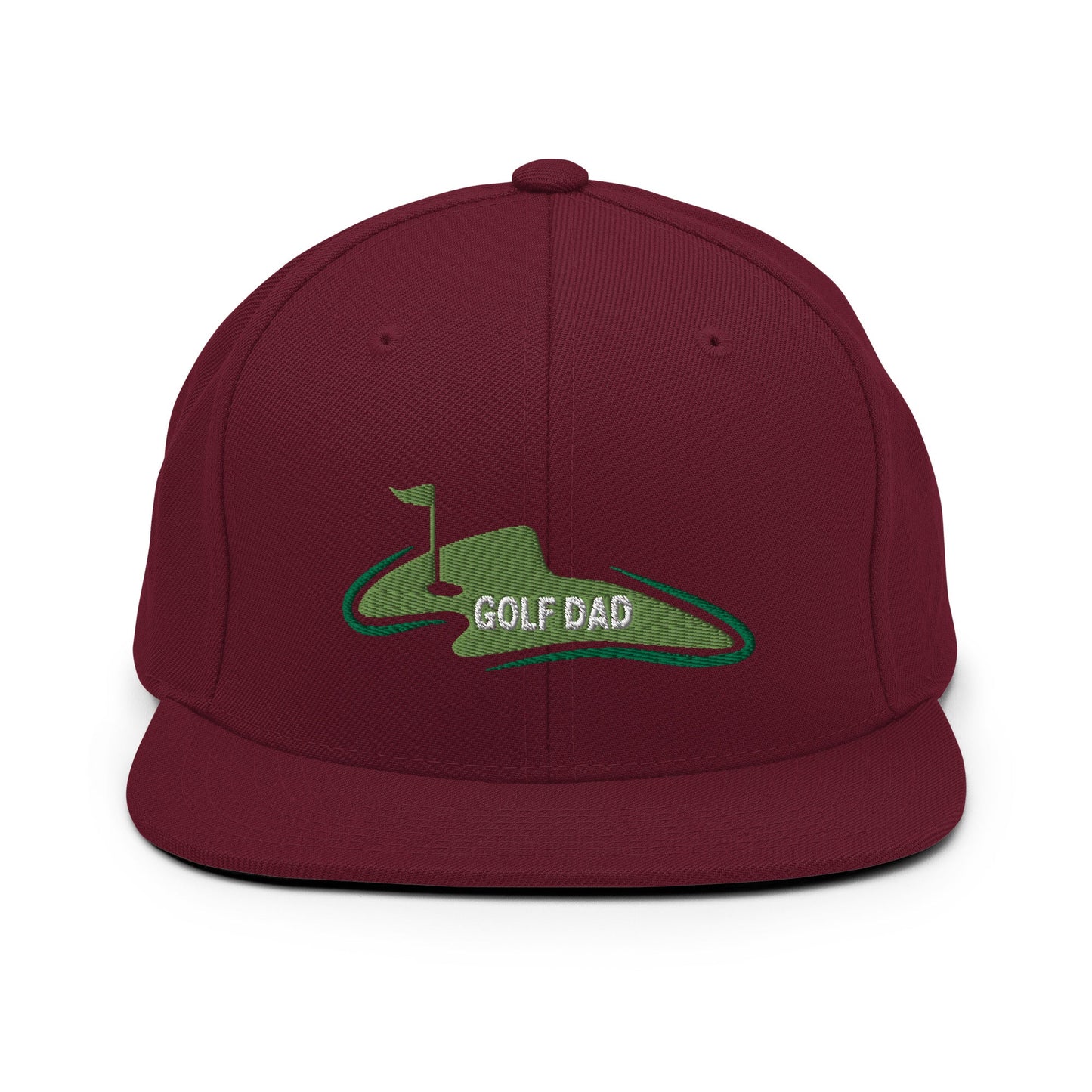 Funny Golfer Gifts  Snapback Hat Maroon Golf Dad Snapback Hat