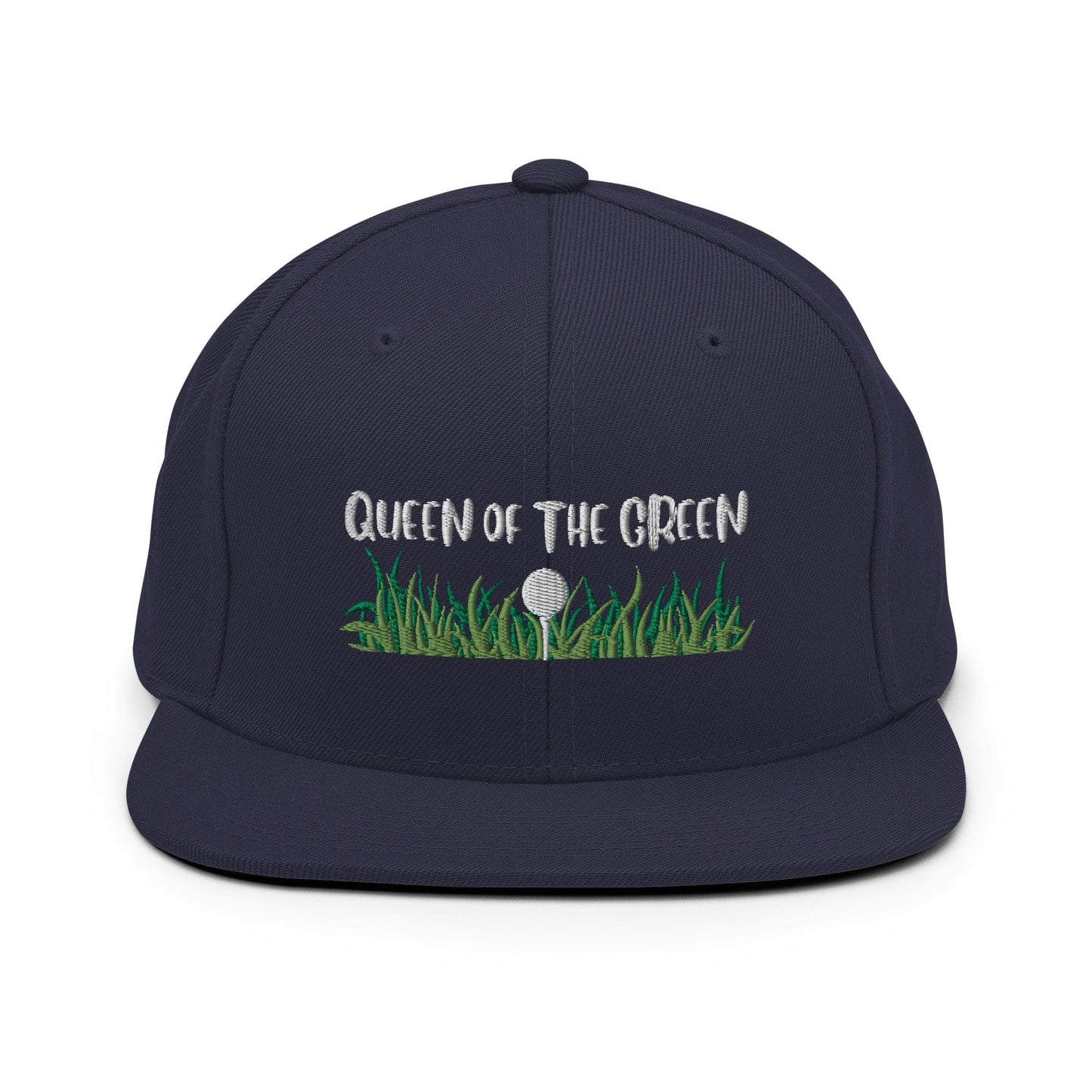 Funny Golfer Gifts  Snapback Hat Navy Queen Of The Green Snapback Hat