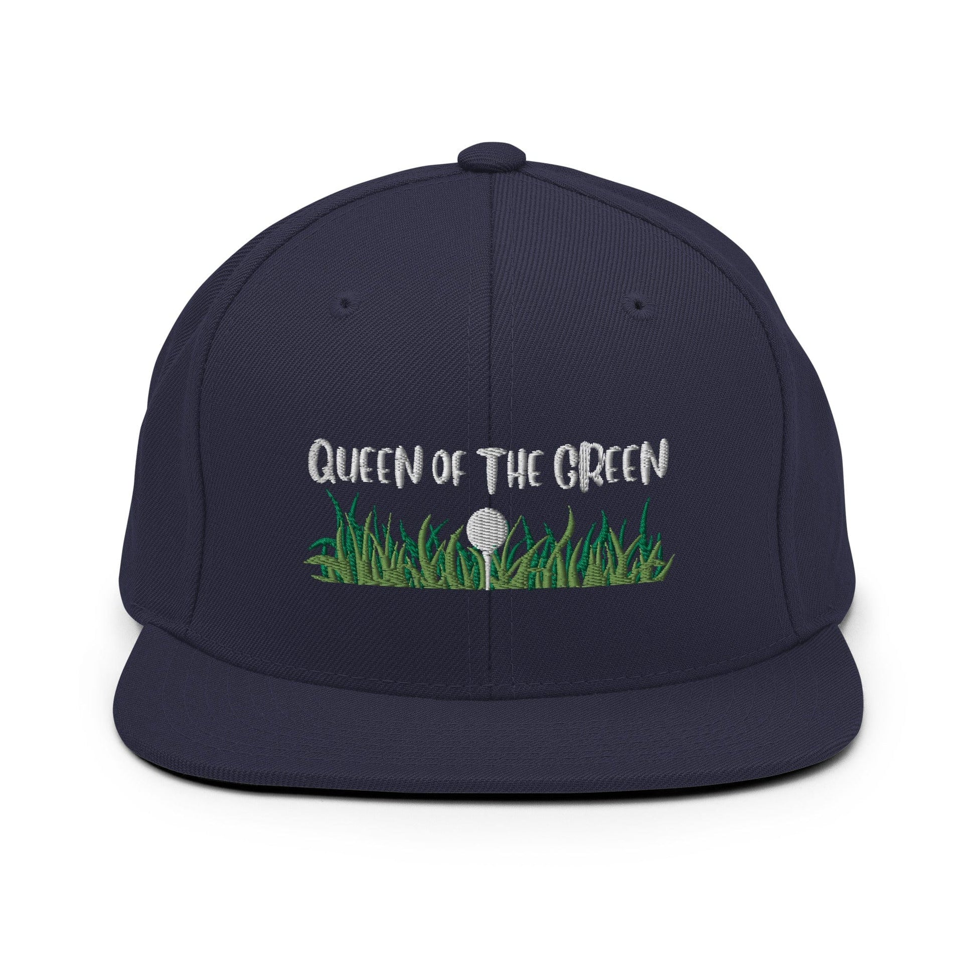 Funny Golfer Gifts  Snapback Hat Navy Queen Of The Green Snapback Hat