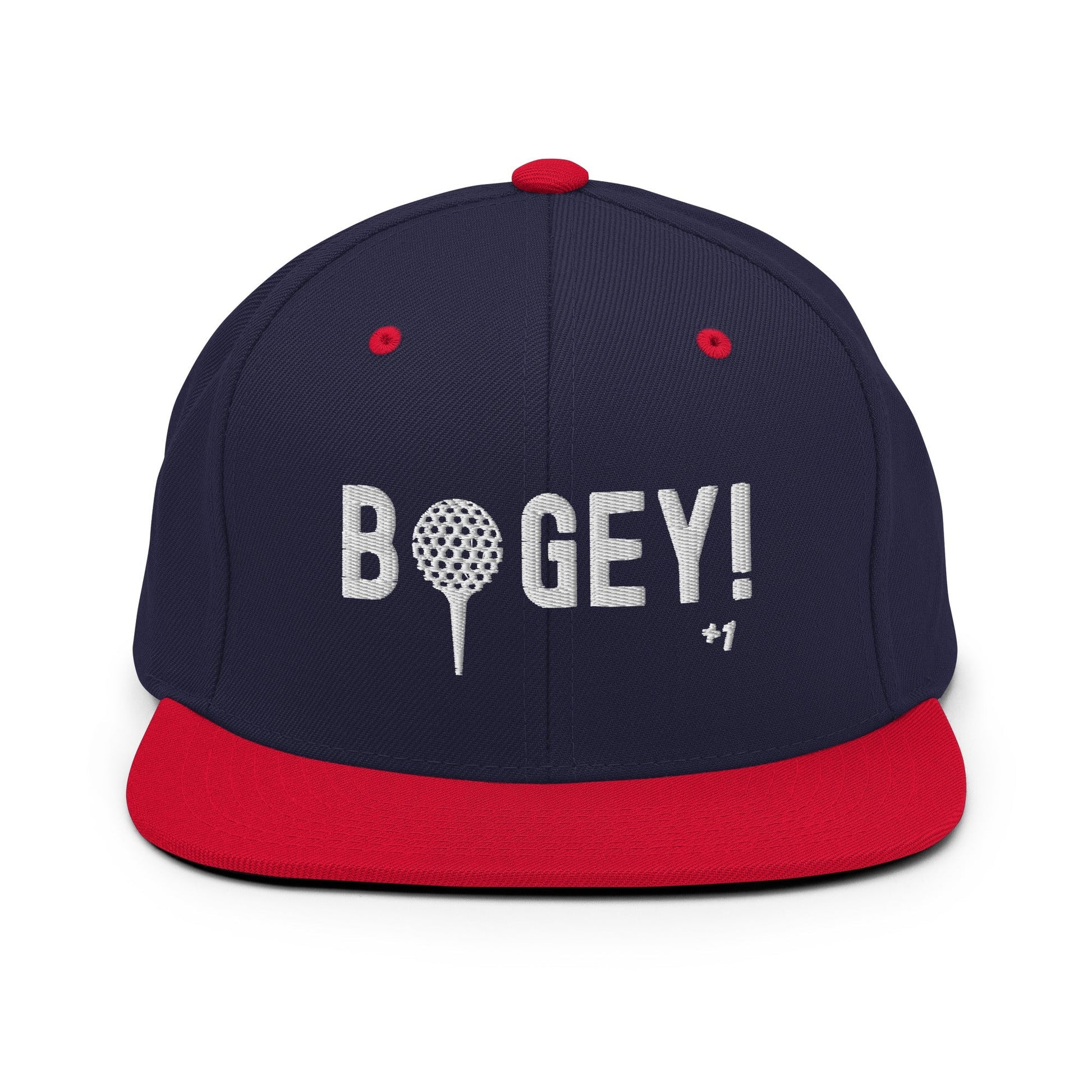 Funny Golfer Gifts  Snapback Hat Navy/ Red Bogey Hat Snapback Hat