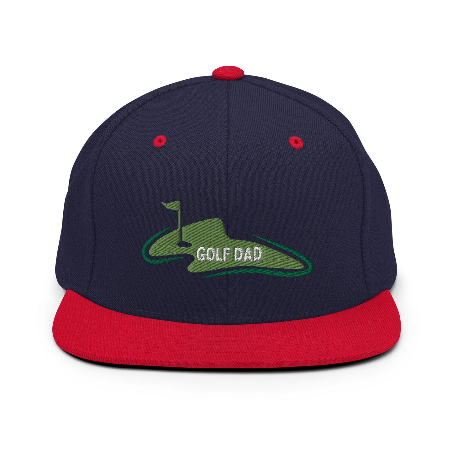 Funny Golfer Gifts  Snapback Hat Navy/ Red Golf Dad Snapback Hat