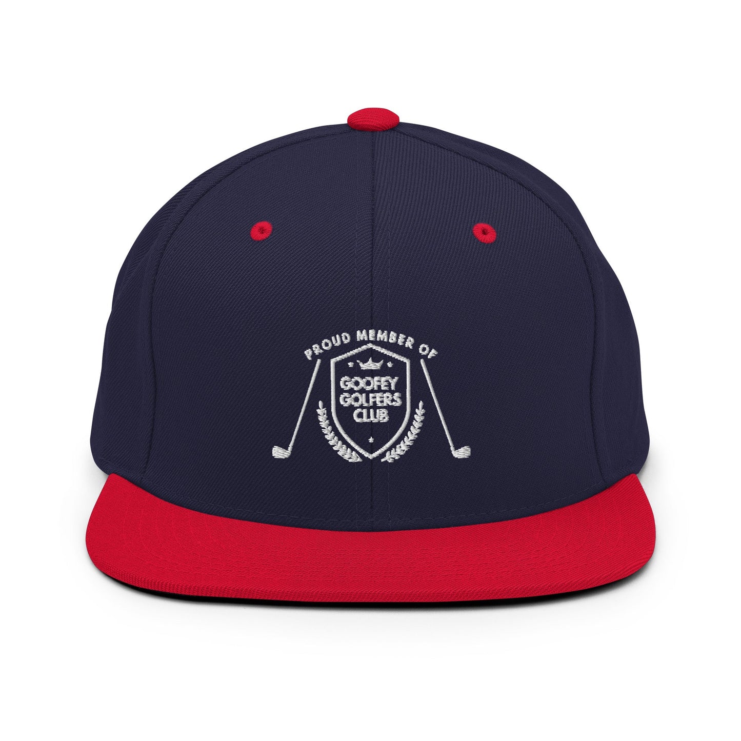 Funny Golfer Gifts  Snapback Hat Navy/ Red Goofey Golfers Club Snapback Hat