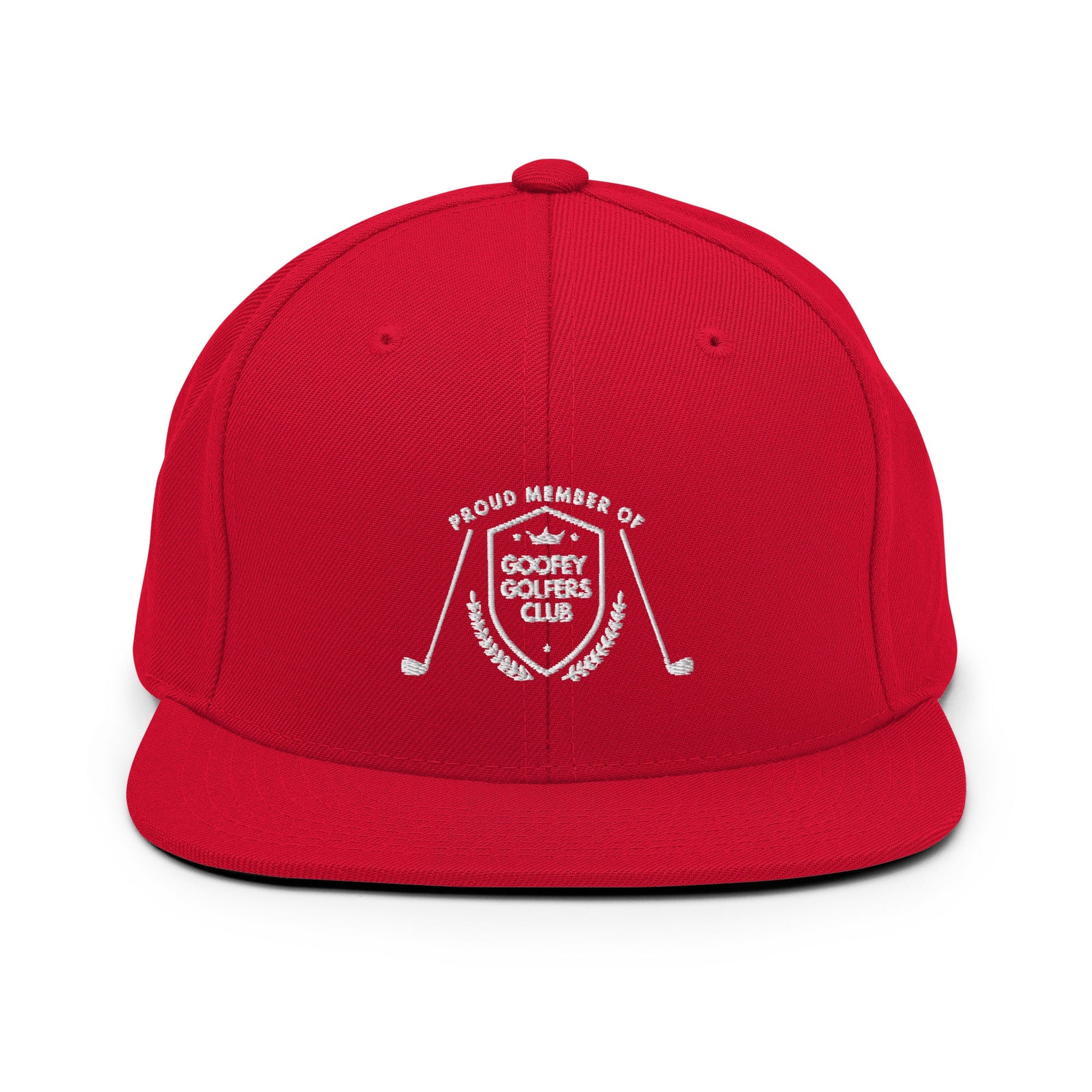 Funny Golfer Gifts  Snapback Hat Red Goofey Golfers Club Snapback Hat